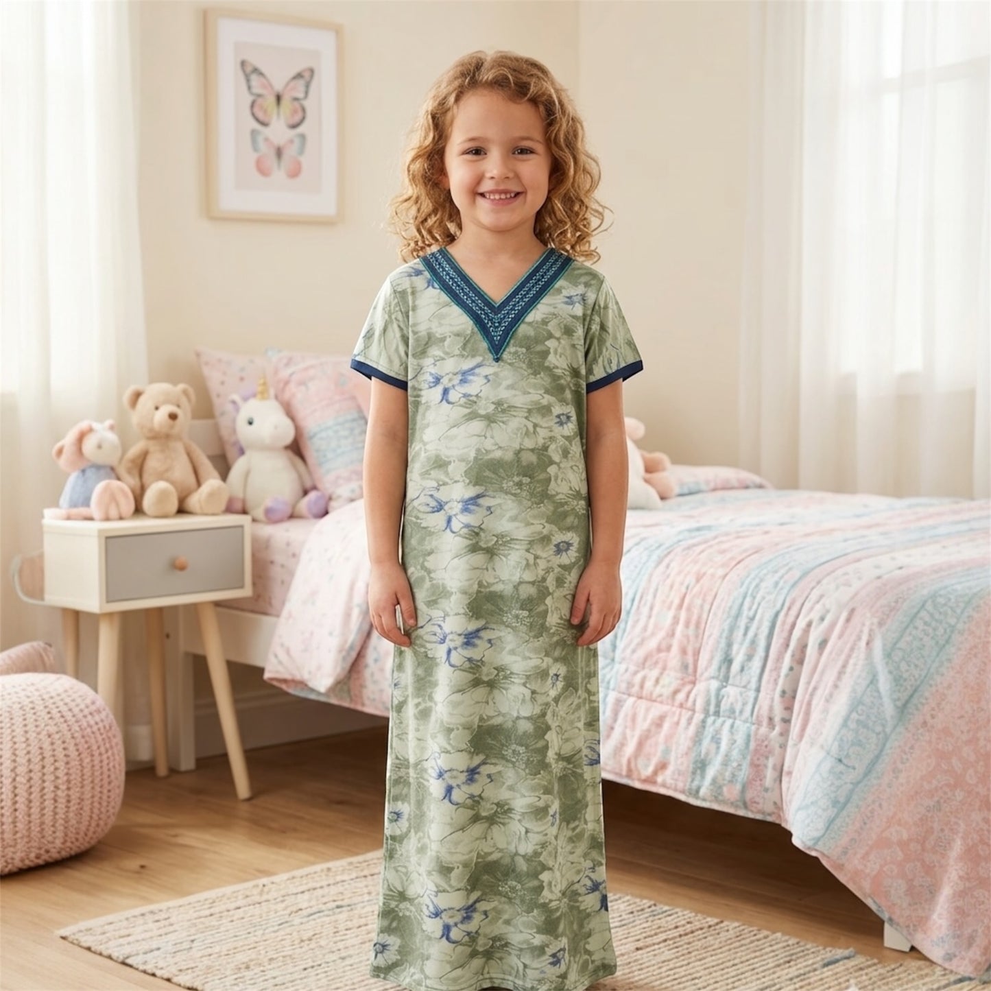 Kids v Neck Baniyan Nighty