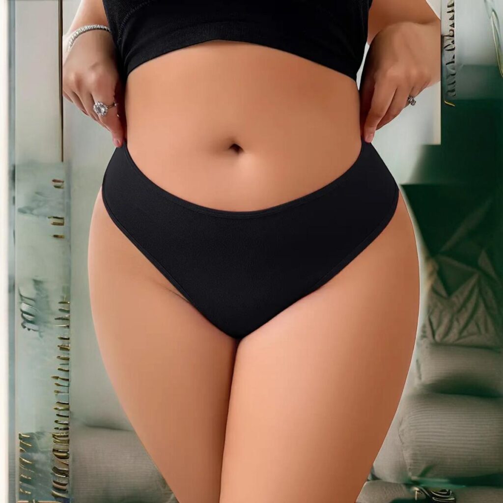 1pc Alluring Heart Shaped Ring Cut Out Lace Panty.