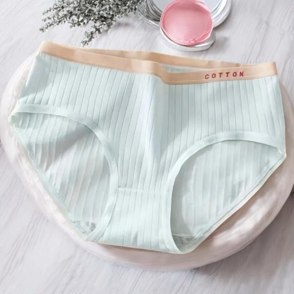 3pcs Elegant Ribbed Briefs Stretchy Women’s Underwear.