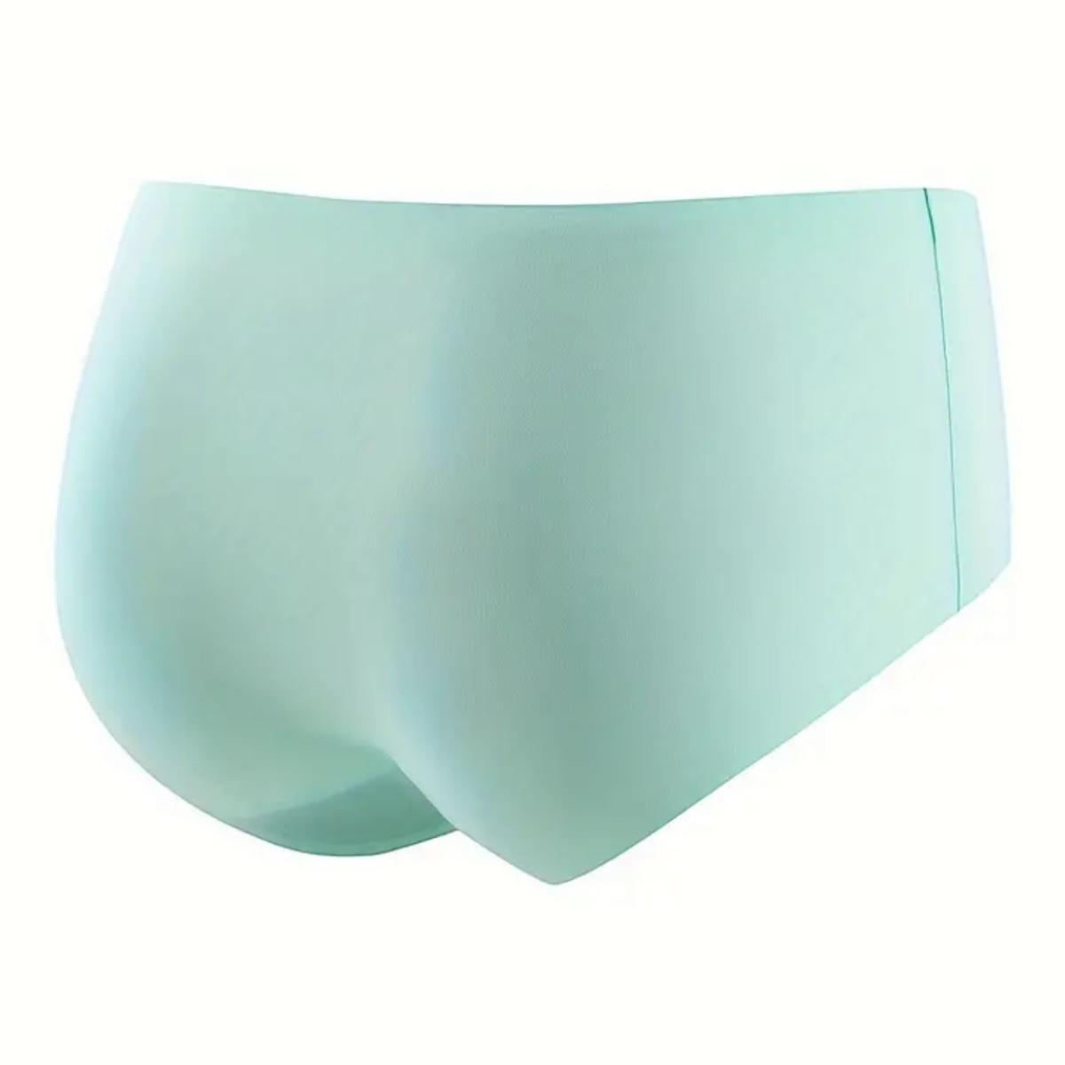 3pcs Seamless Solid Briefs, Comfy & Breathable Stretchy Intimates Panties.