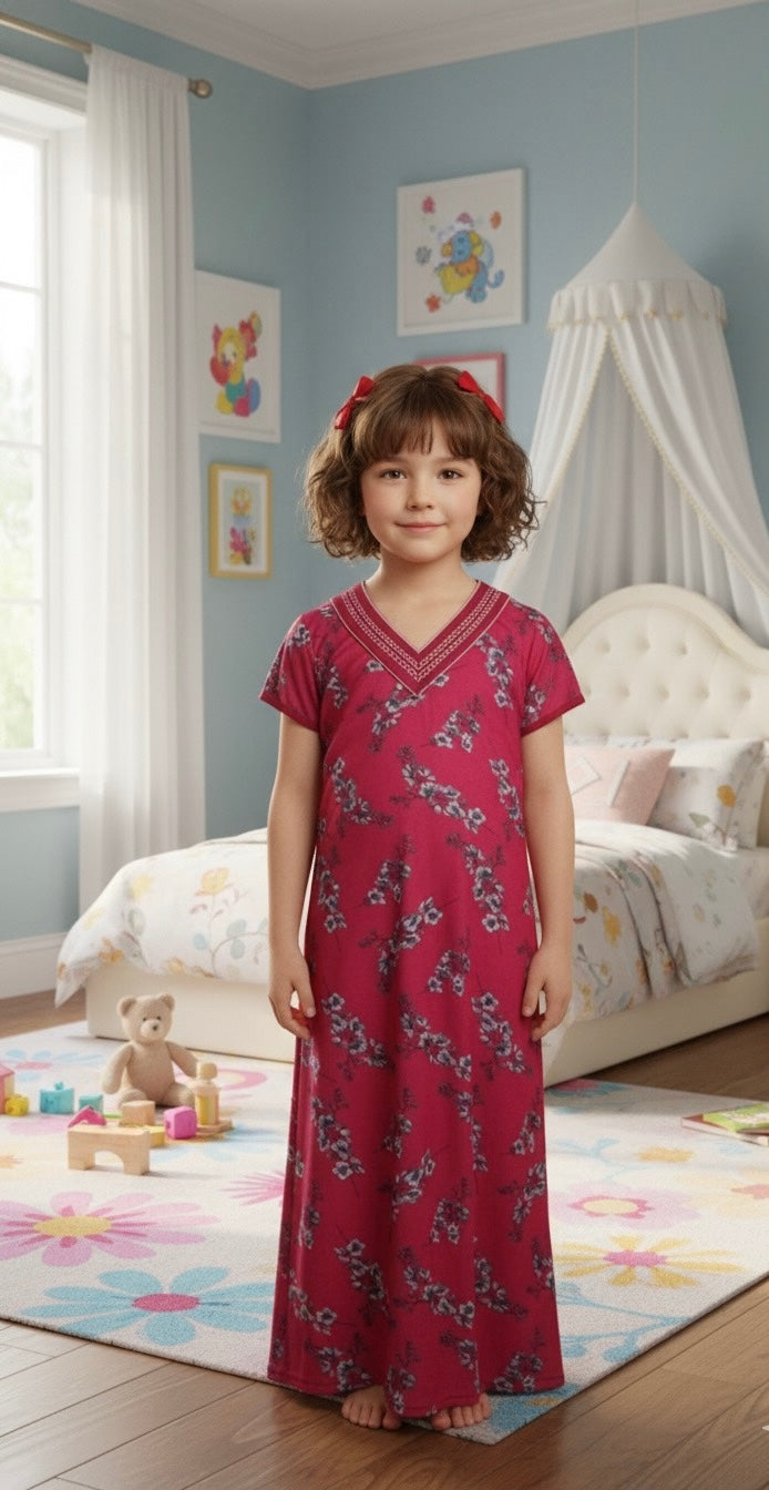 Kids v Neck Baniyan Nighty
