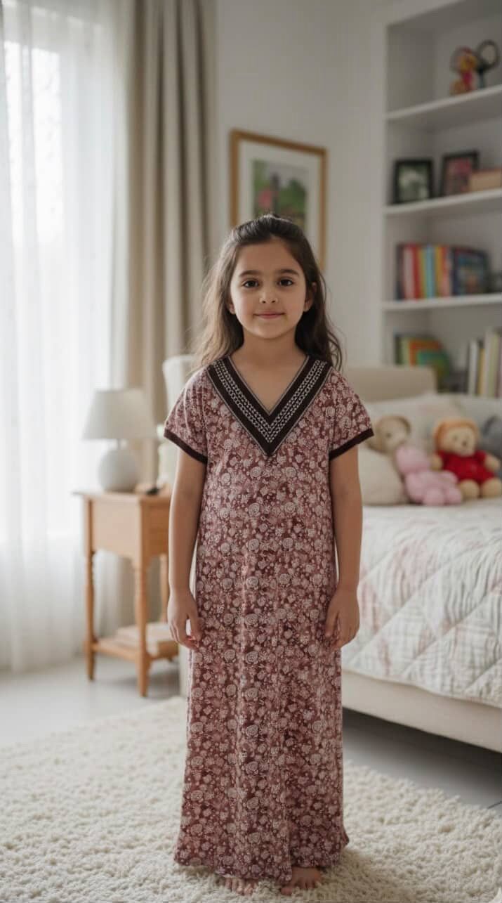 Kids v Neck Baniyan Nighty