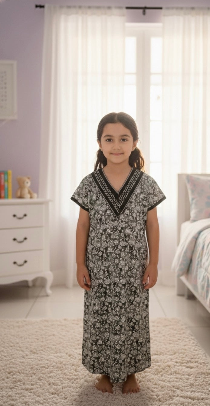 Kids v Neck Baniyan Nighty