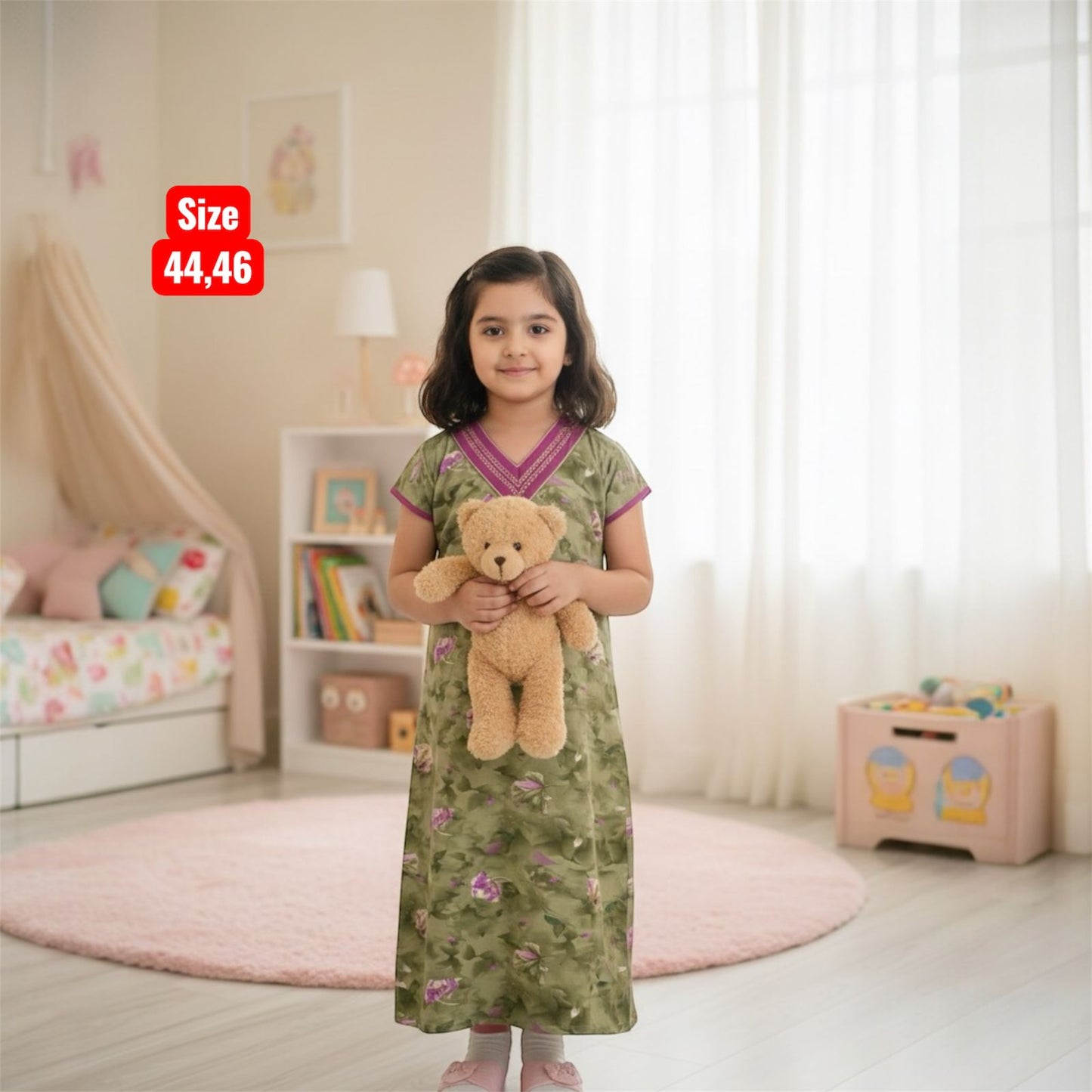 Kids v Neck Baniyan Nighty