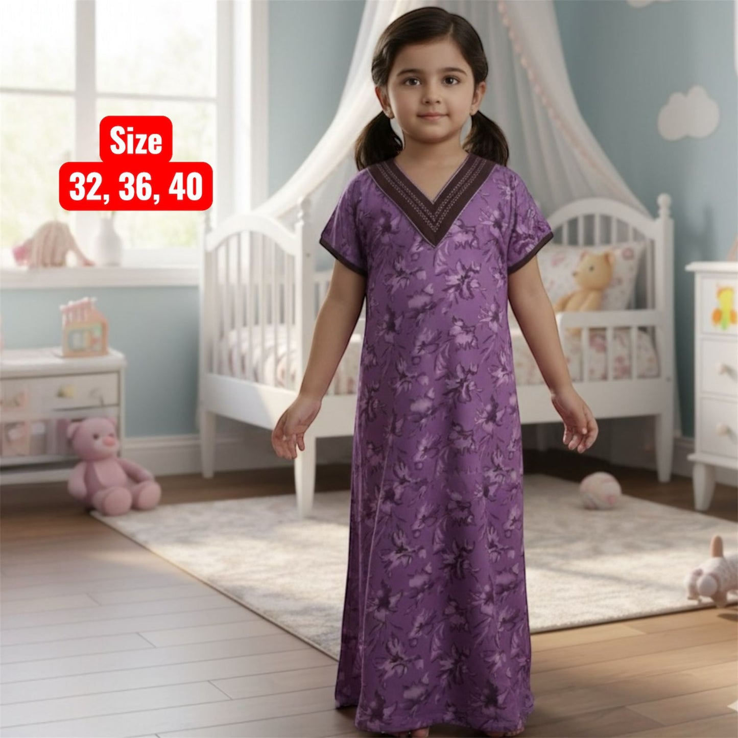 Kids v Neck Baniyan Nighty