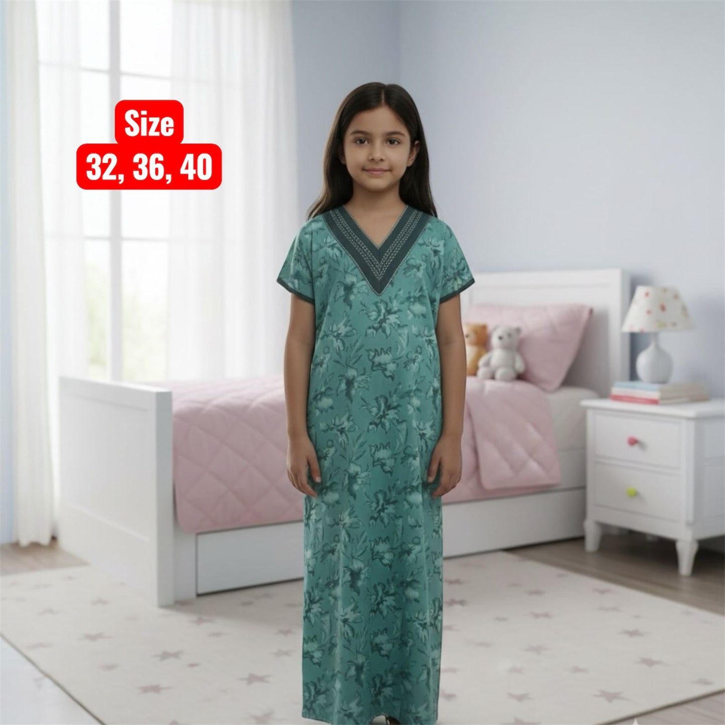 Kids v Neck Baniyan Nighty