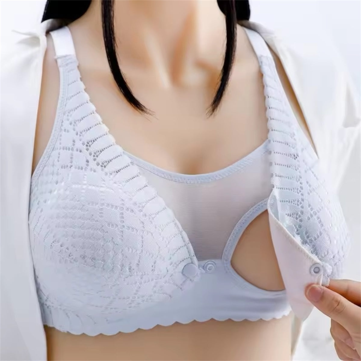 Breastfeeding Maternity Nursing Bra front open