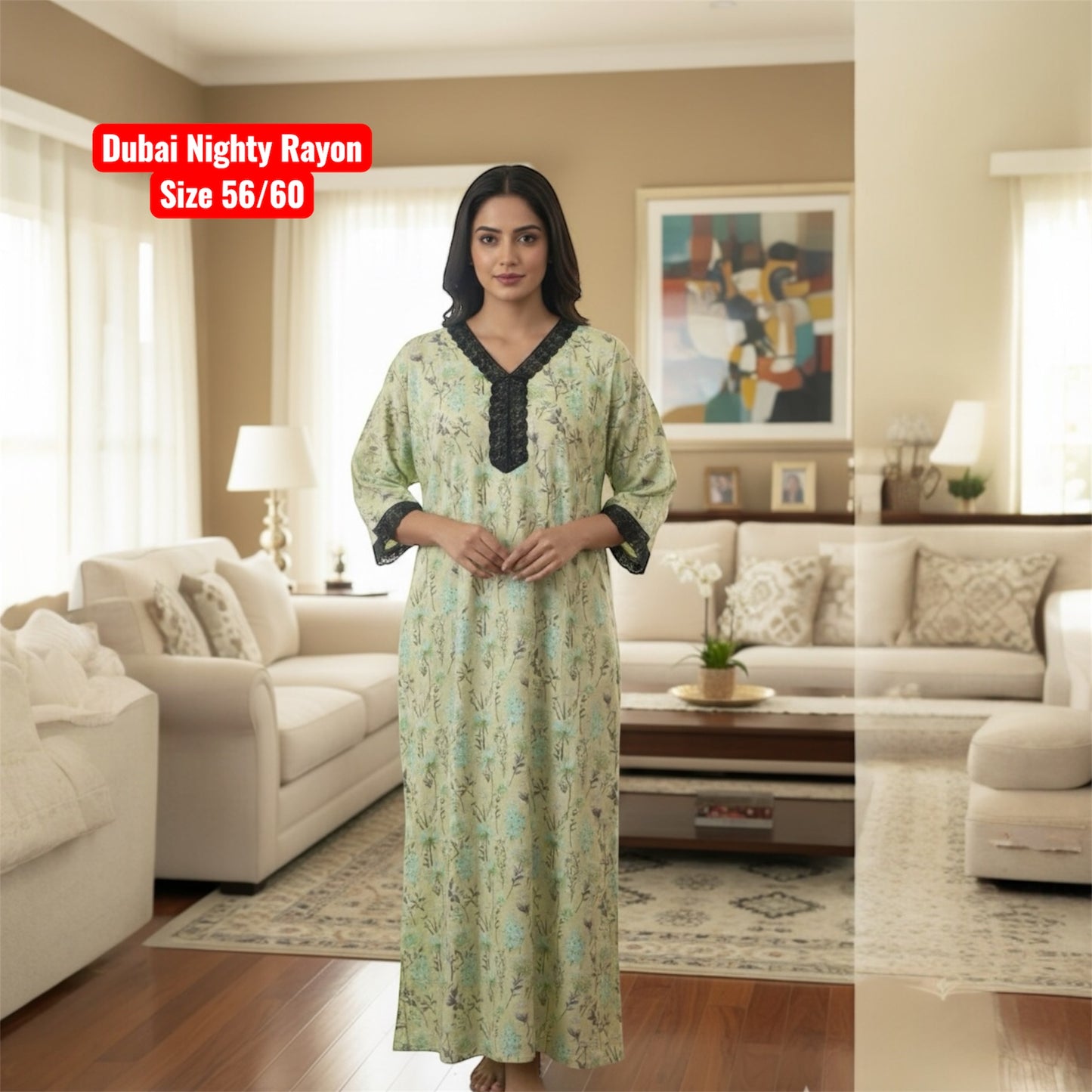 Premium Rayon Dubai Nighty