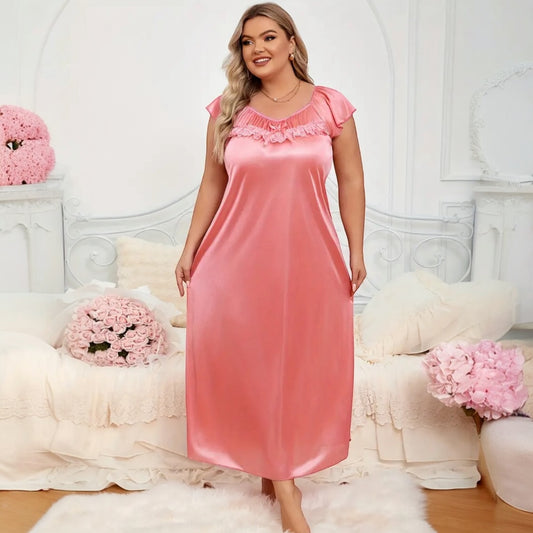 Plus Size Dubai Satin Nighty