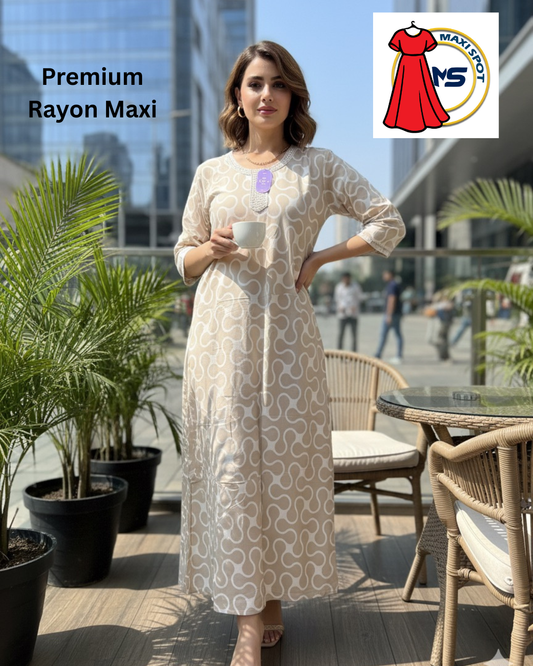 Premium rayon off white lane