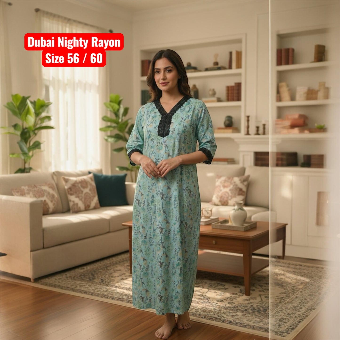 Premium Rayon Dubai Nighty