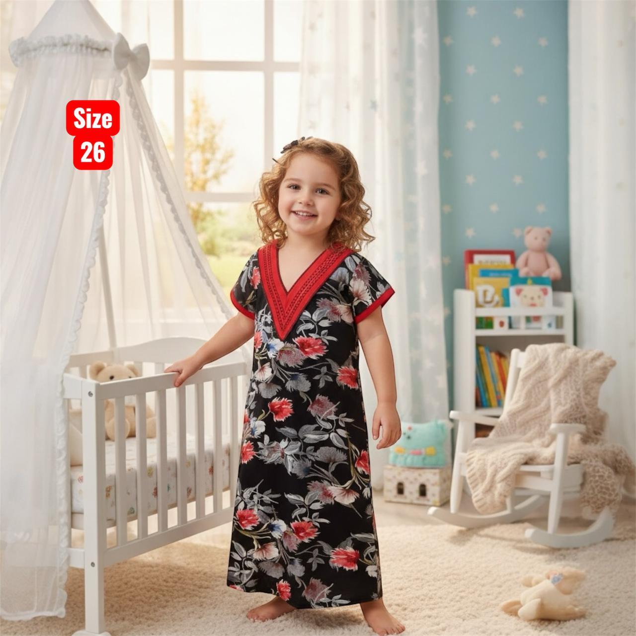 Kids v Neck Baniyan Nighty