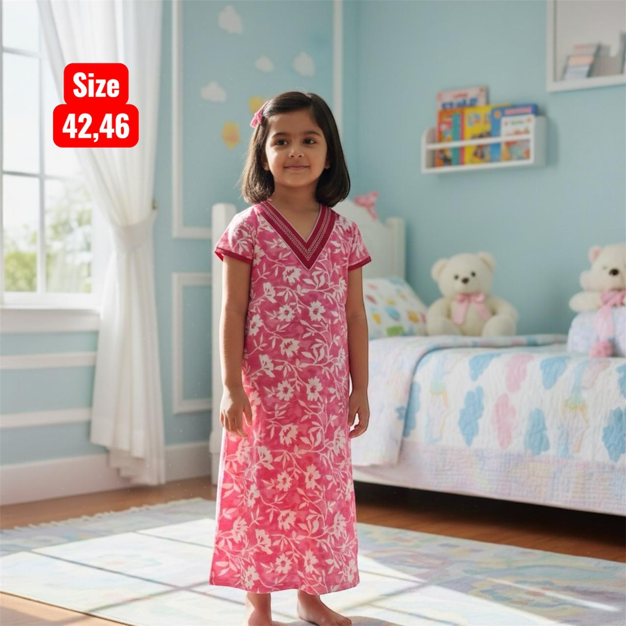 Kids v Neck Baniyan Nighty