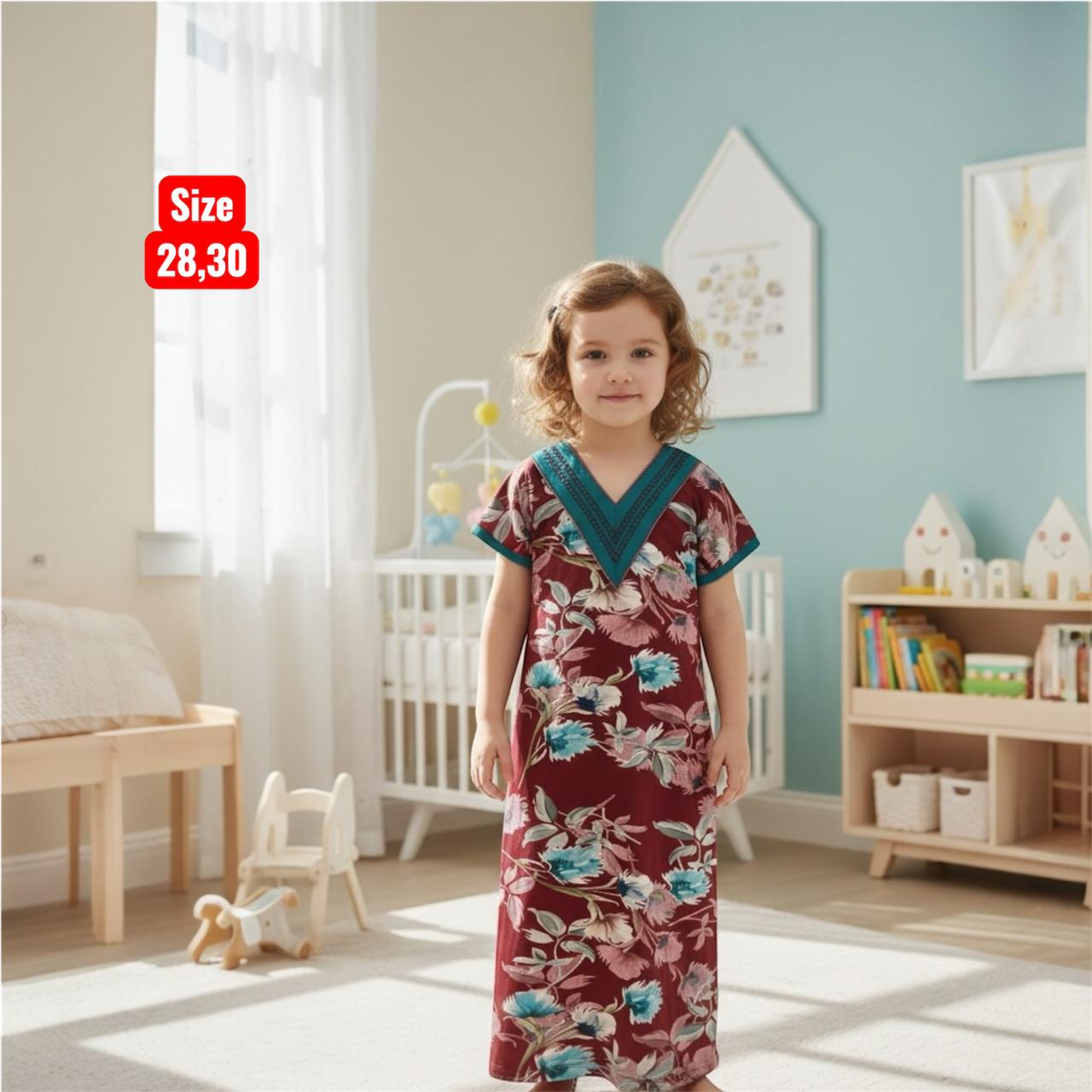 Kids v Neck Baniyan Nighty