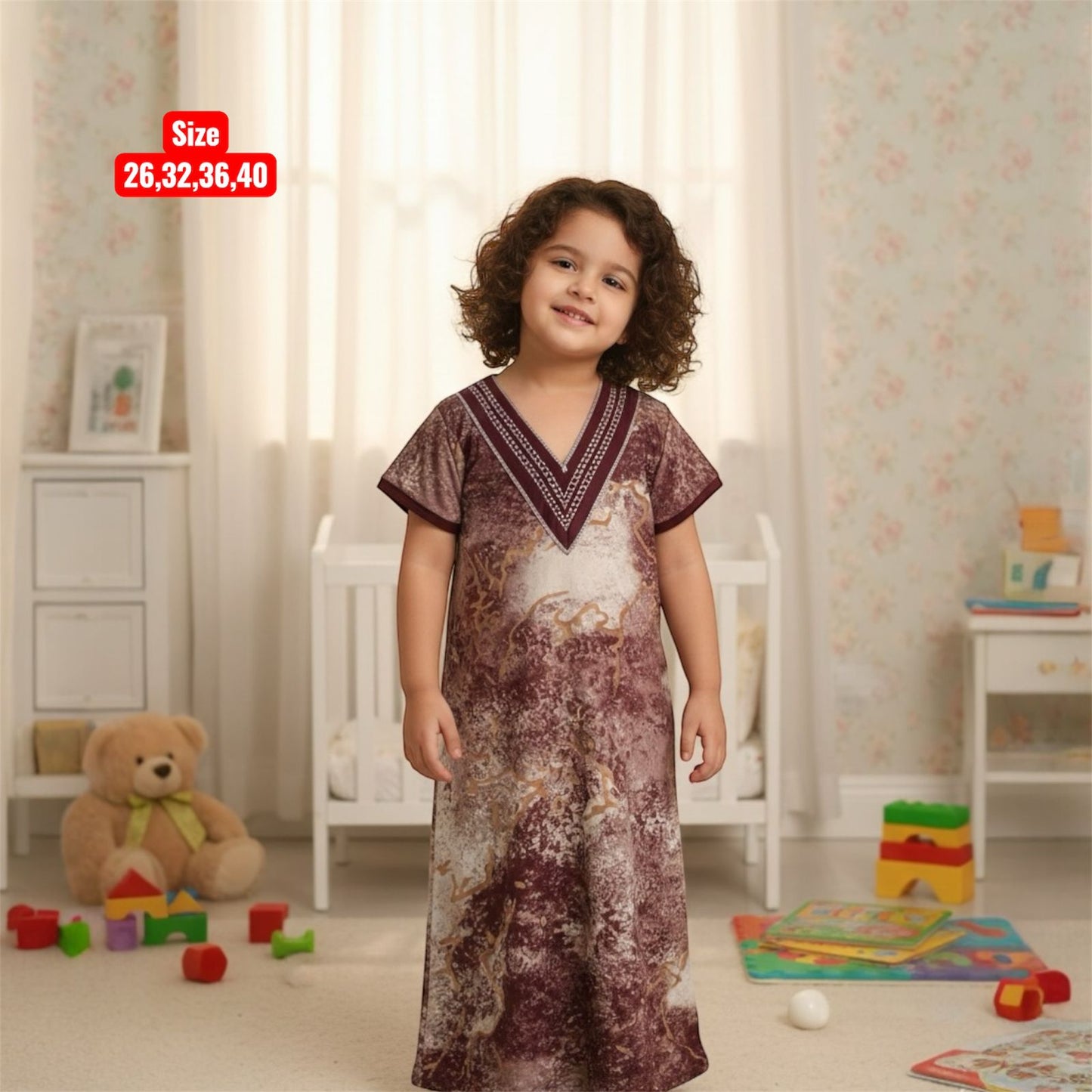 Kids v Neck Baniyan Nighty