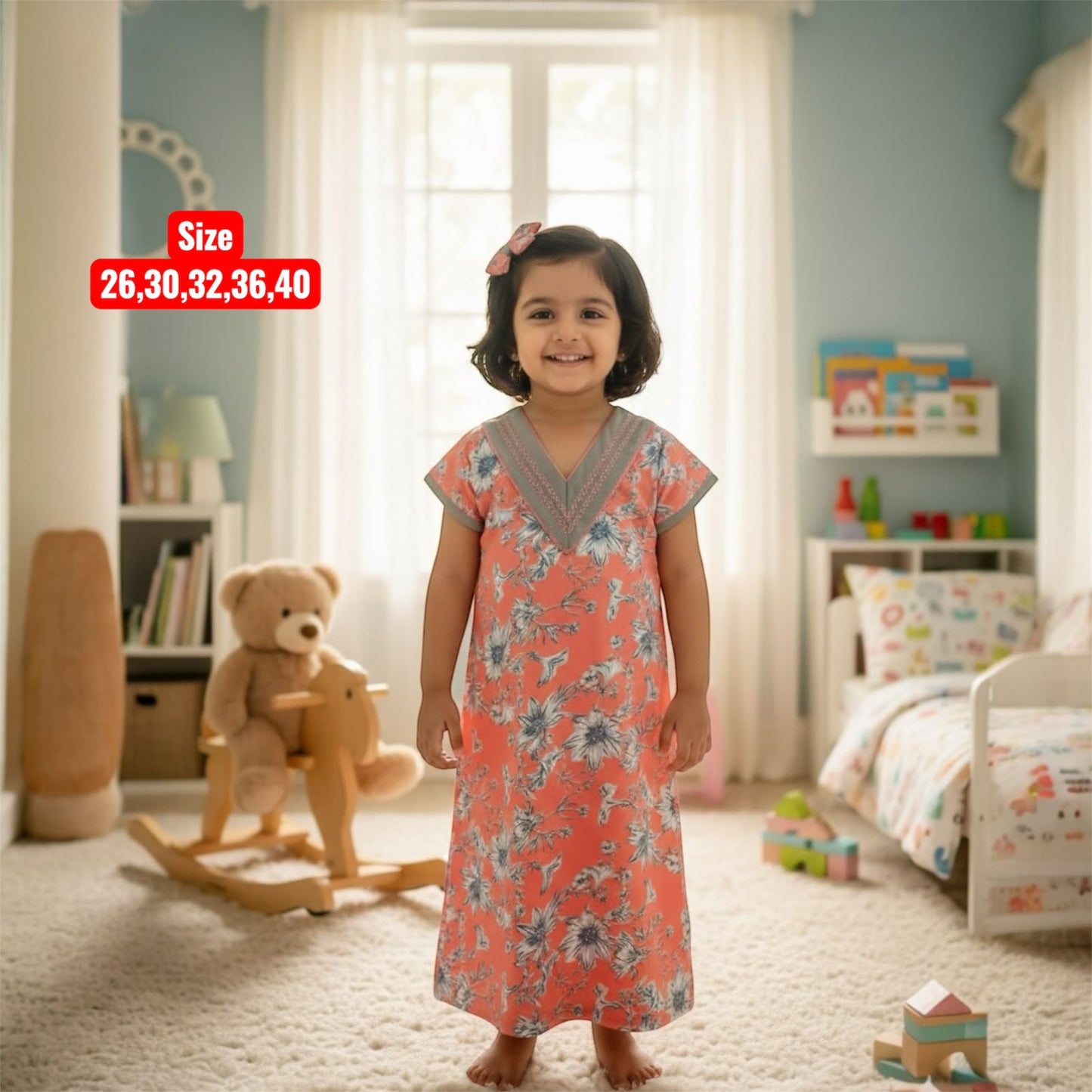 Kids v Neck Baniyan Nighty