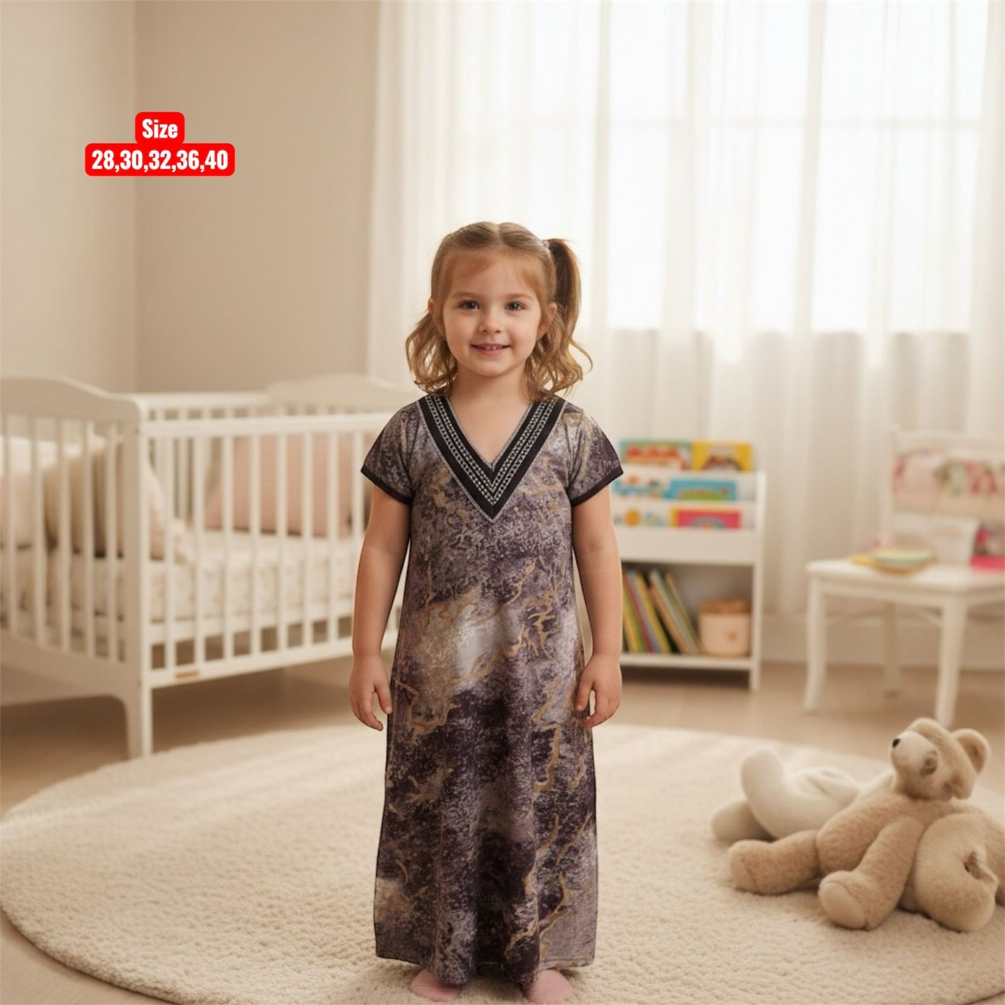 Kids v Neck Baniyan Nighty