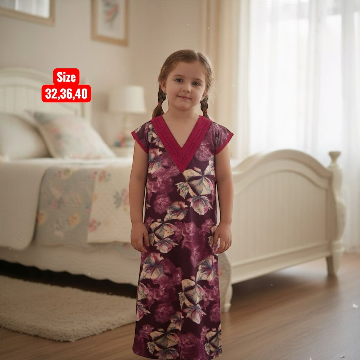 Kids v Neck Baniyan Nighty