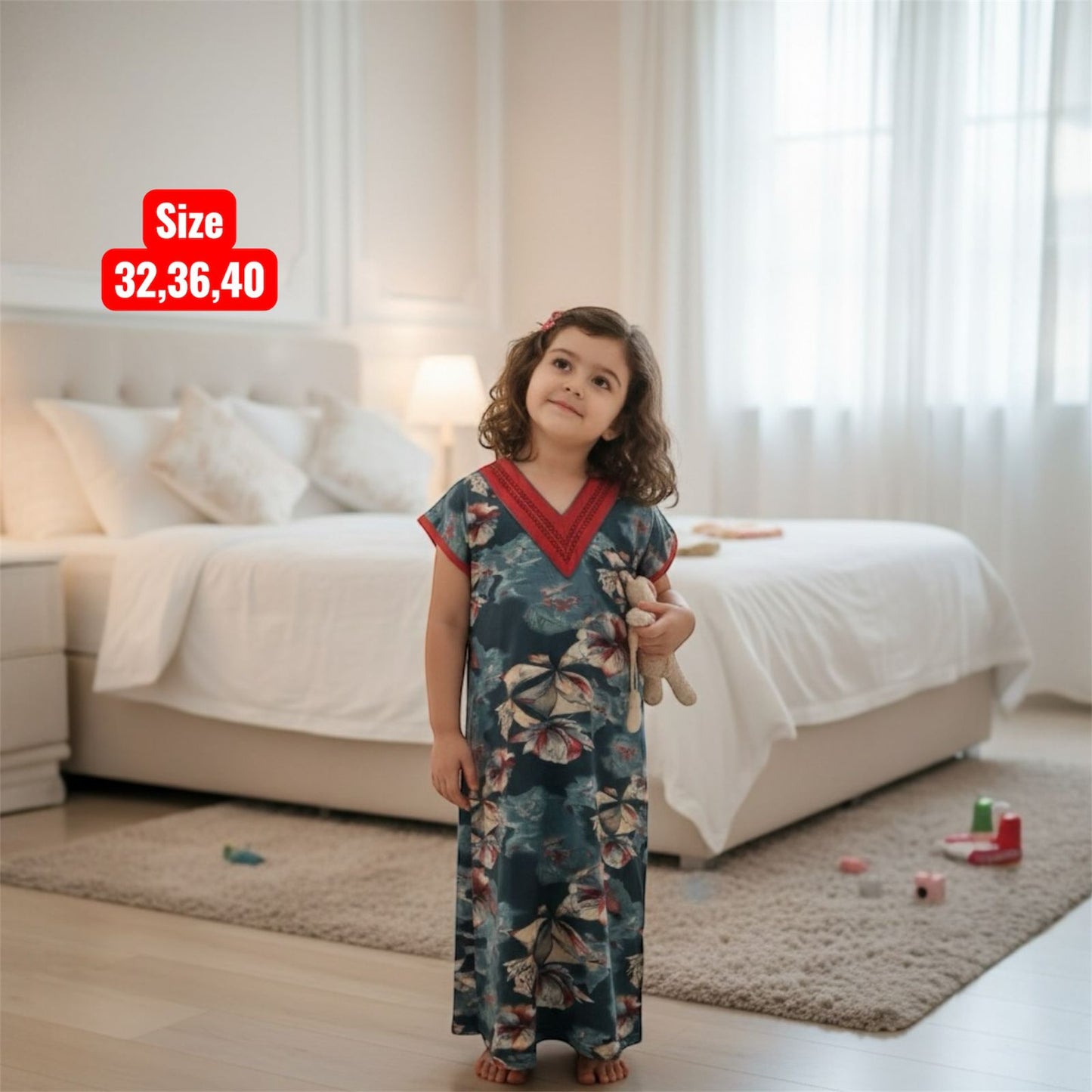 Kids v Neck Baniyan Nighty