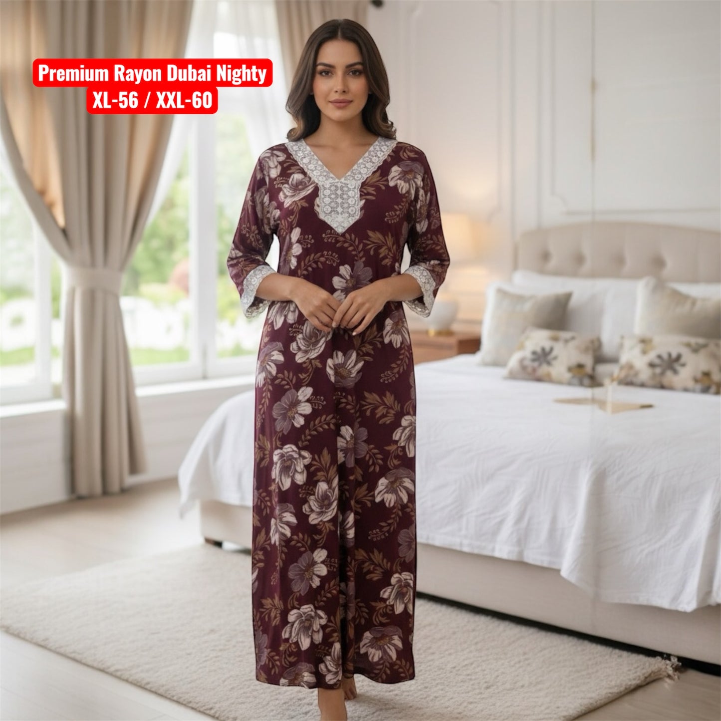 Premium Rayon Dubai Nighty