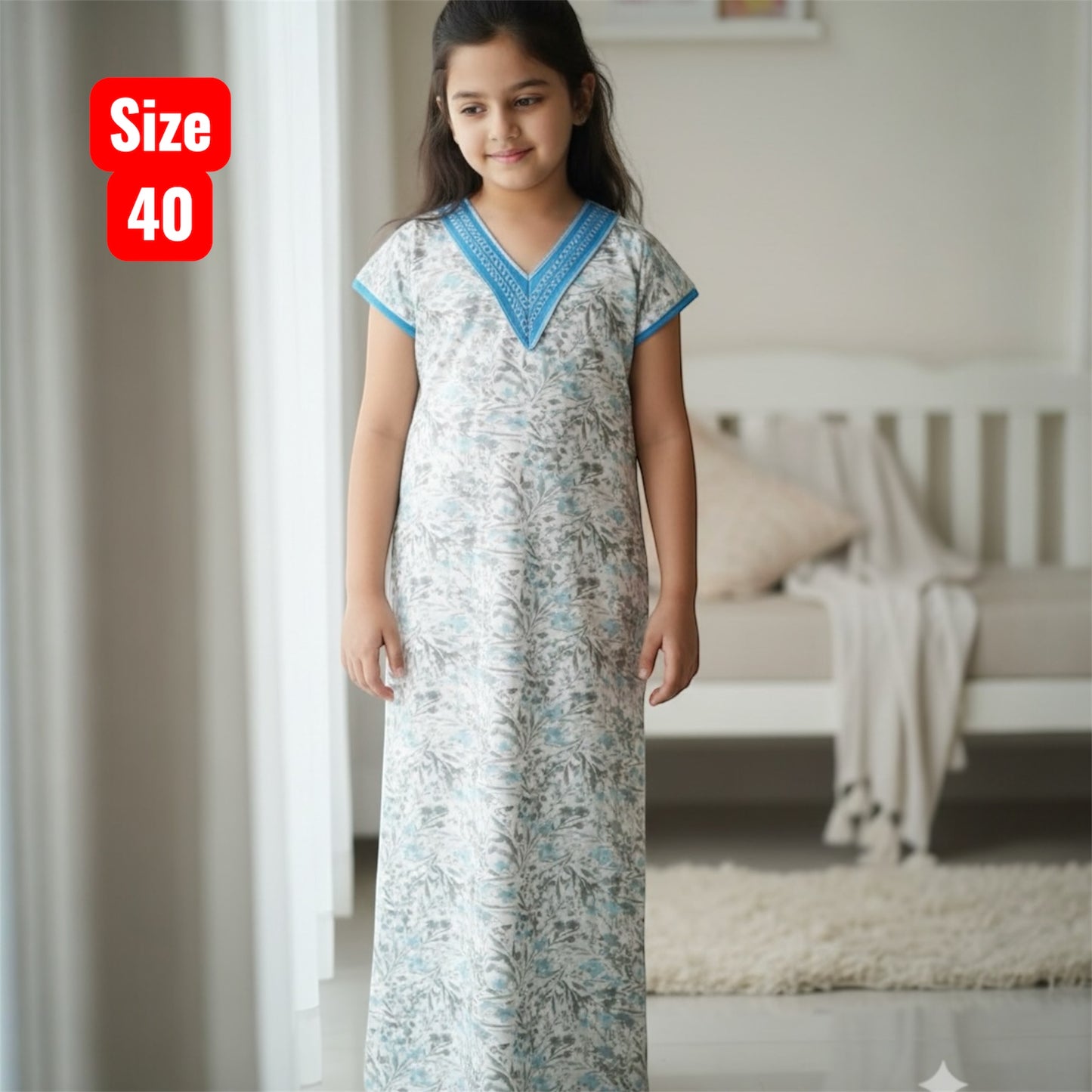 Kids v Neck Baniyan Nighty