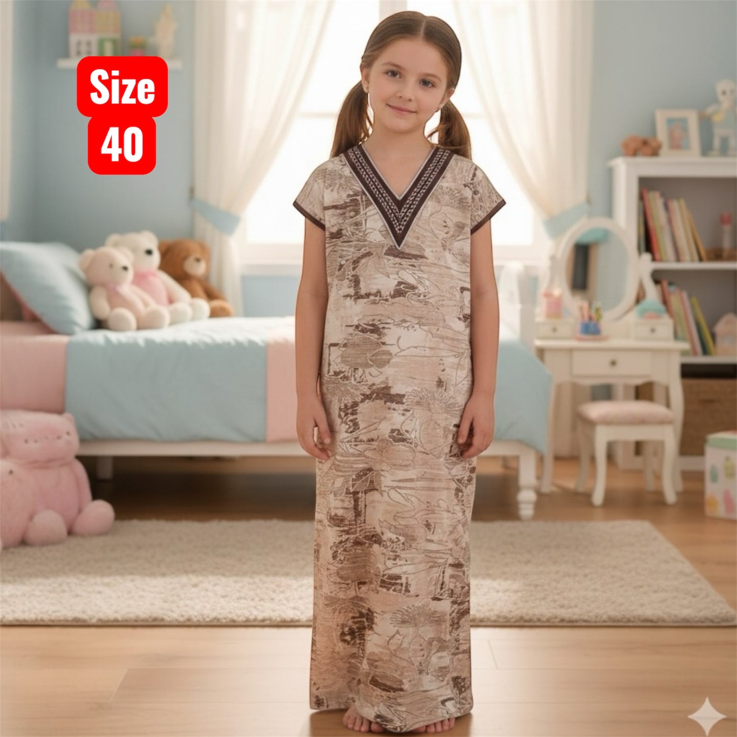 Kids v Neck Baniyan Nighty
