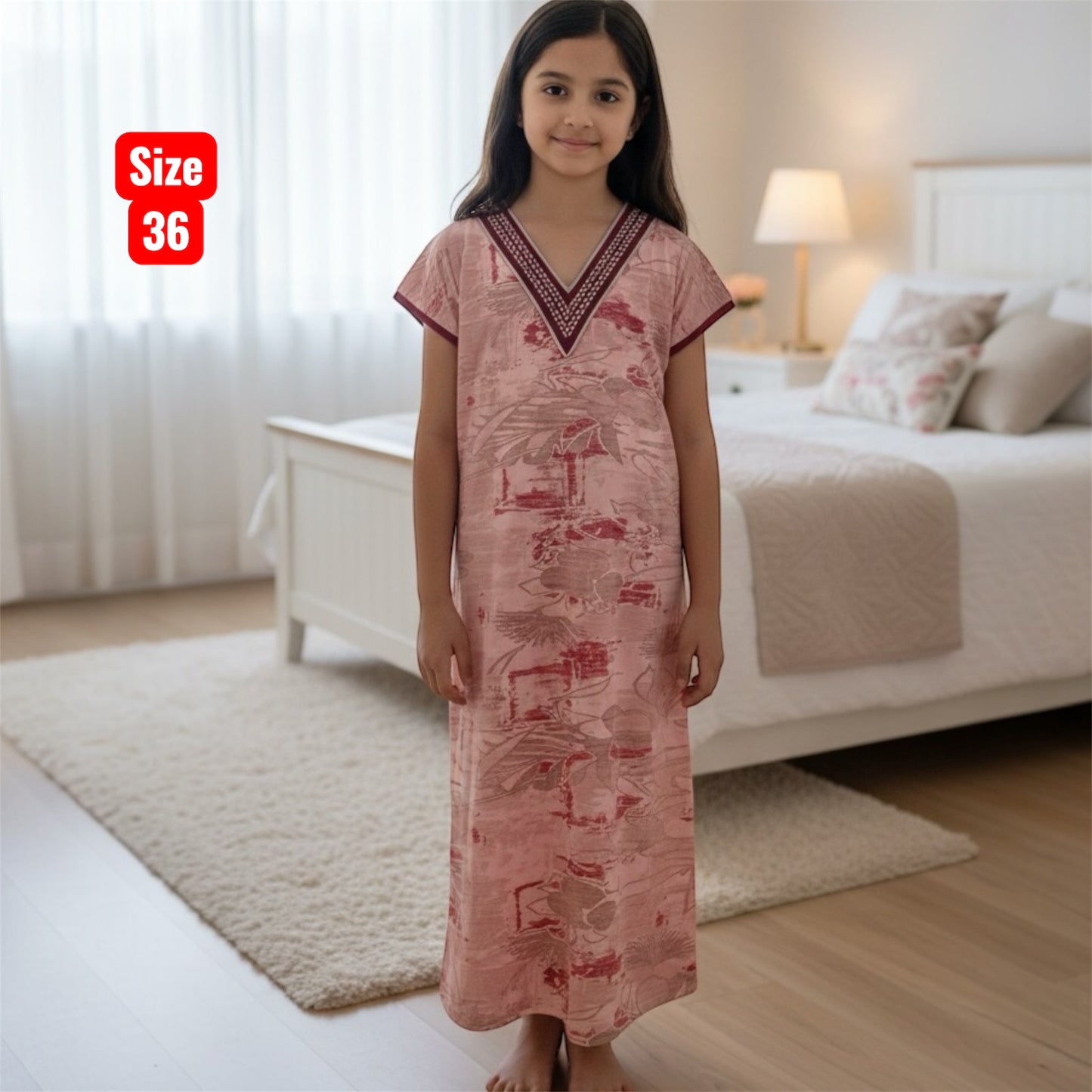 Kids v Neck Baniyan Nighty