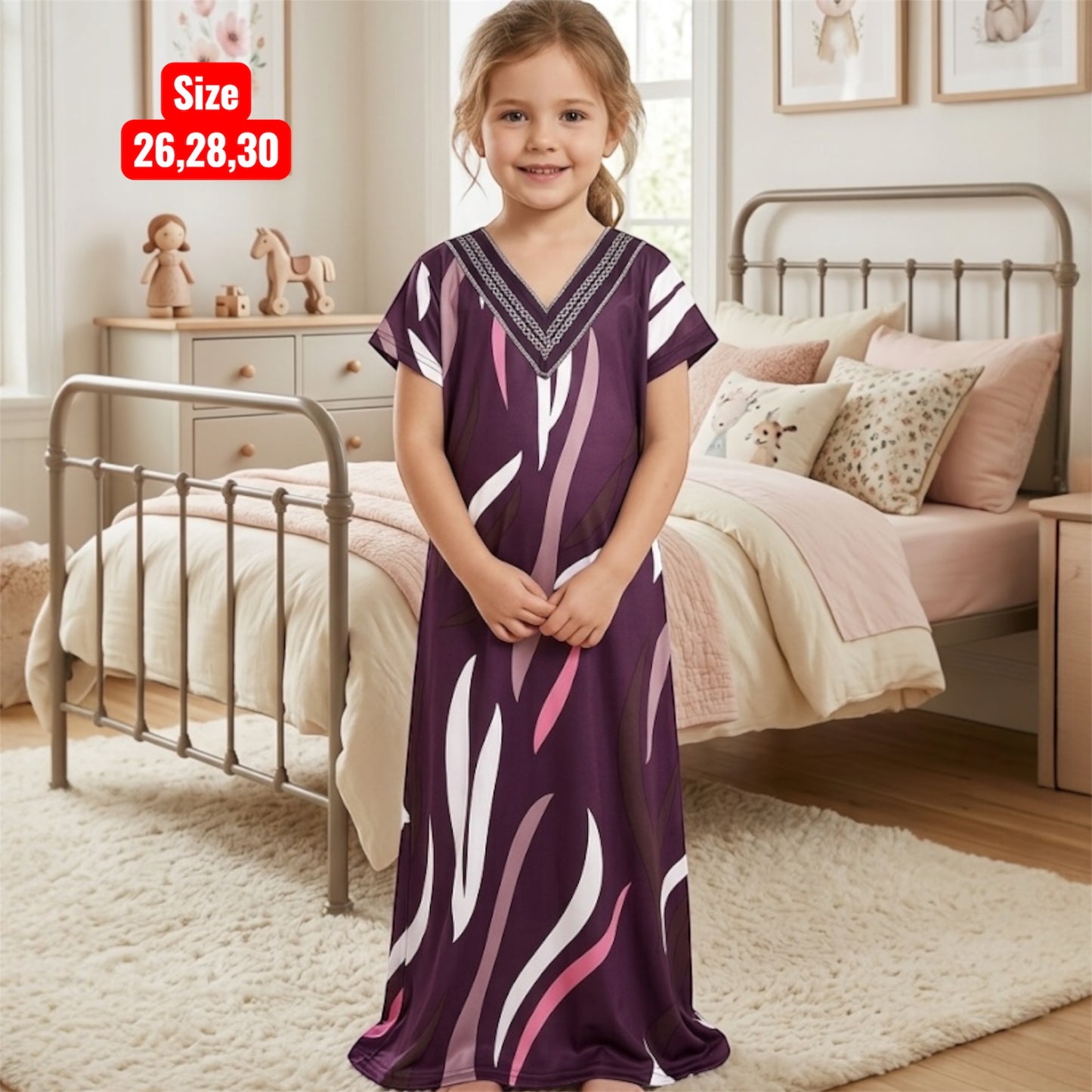 Kids v Neck Baniyan Nighty