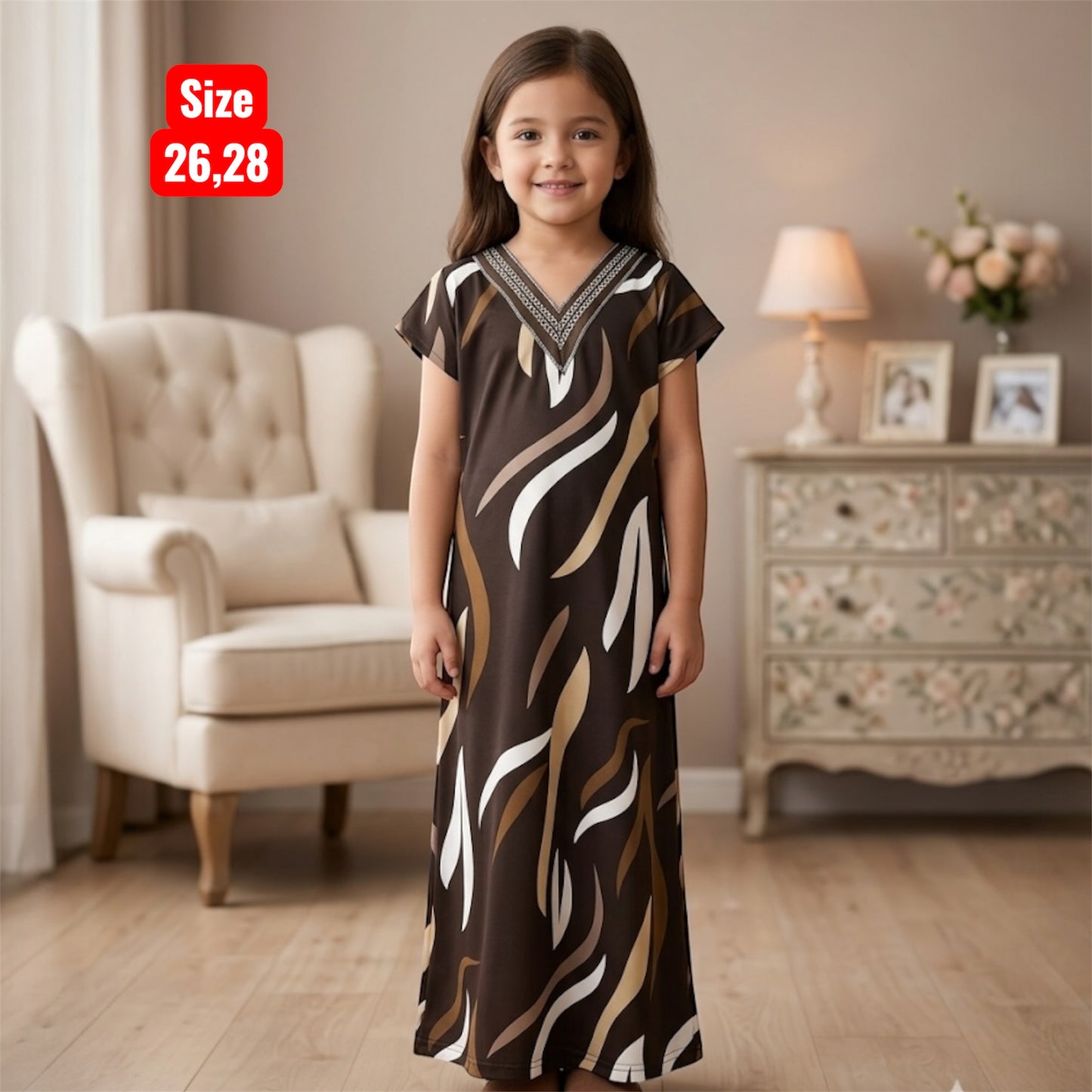 Kids v Neck Baniyan Nighty