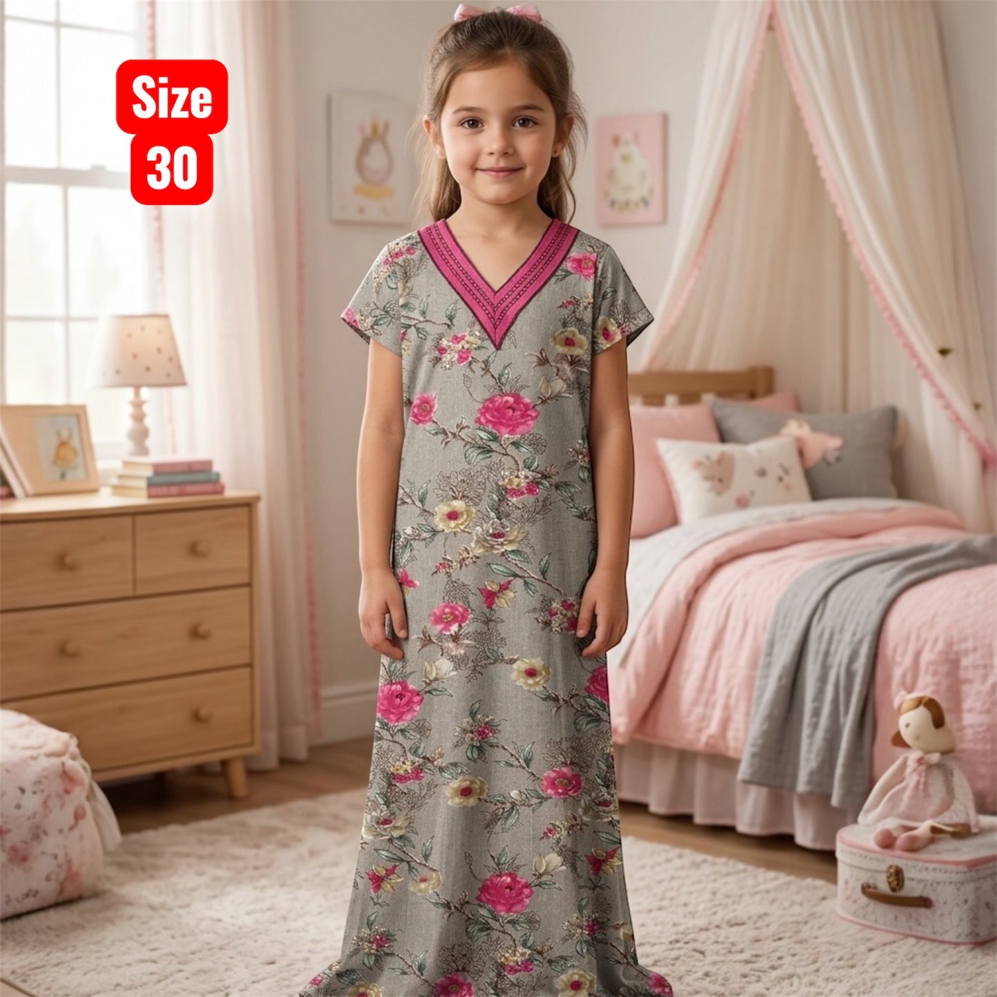 Kids v Neck Baniyan Nighty