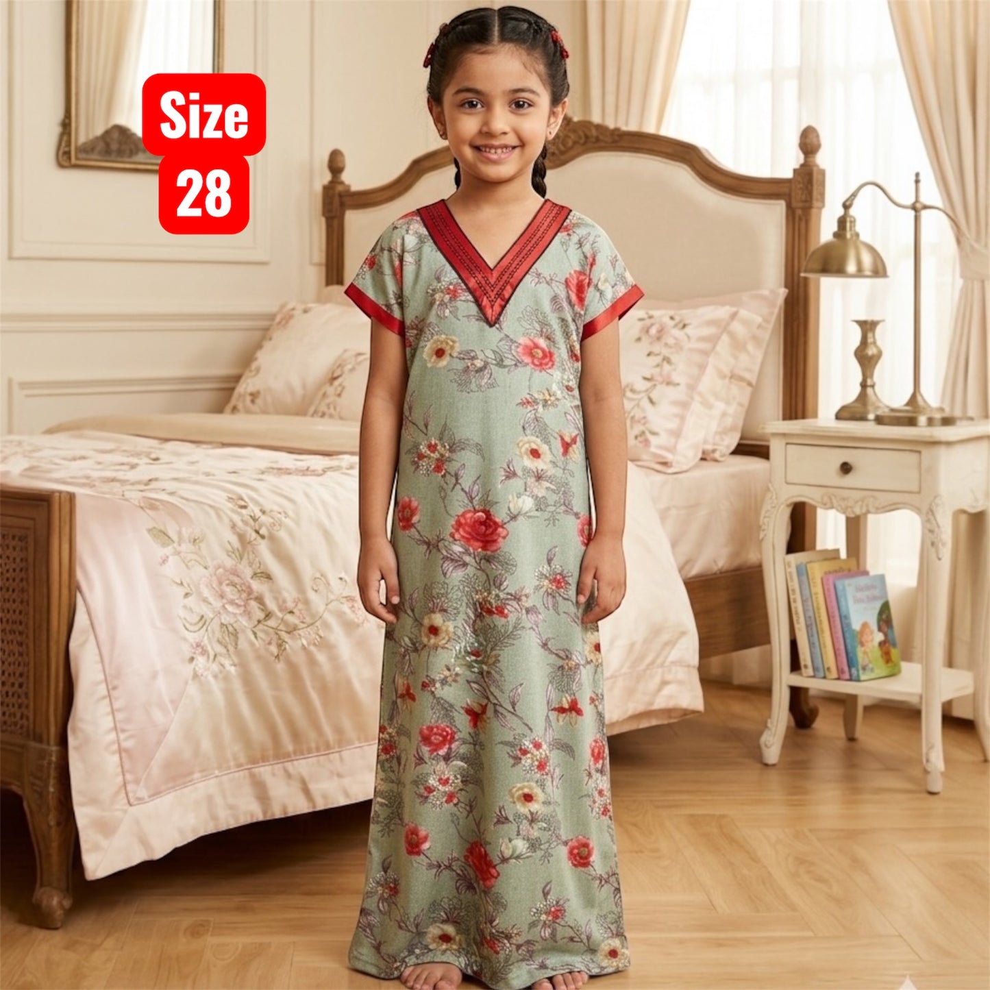 Kids v Neck Baniyan Nighty