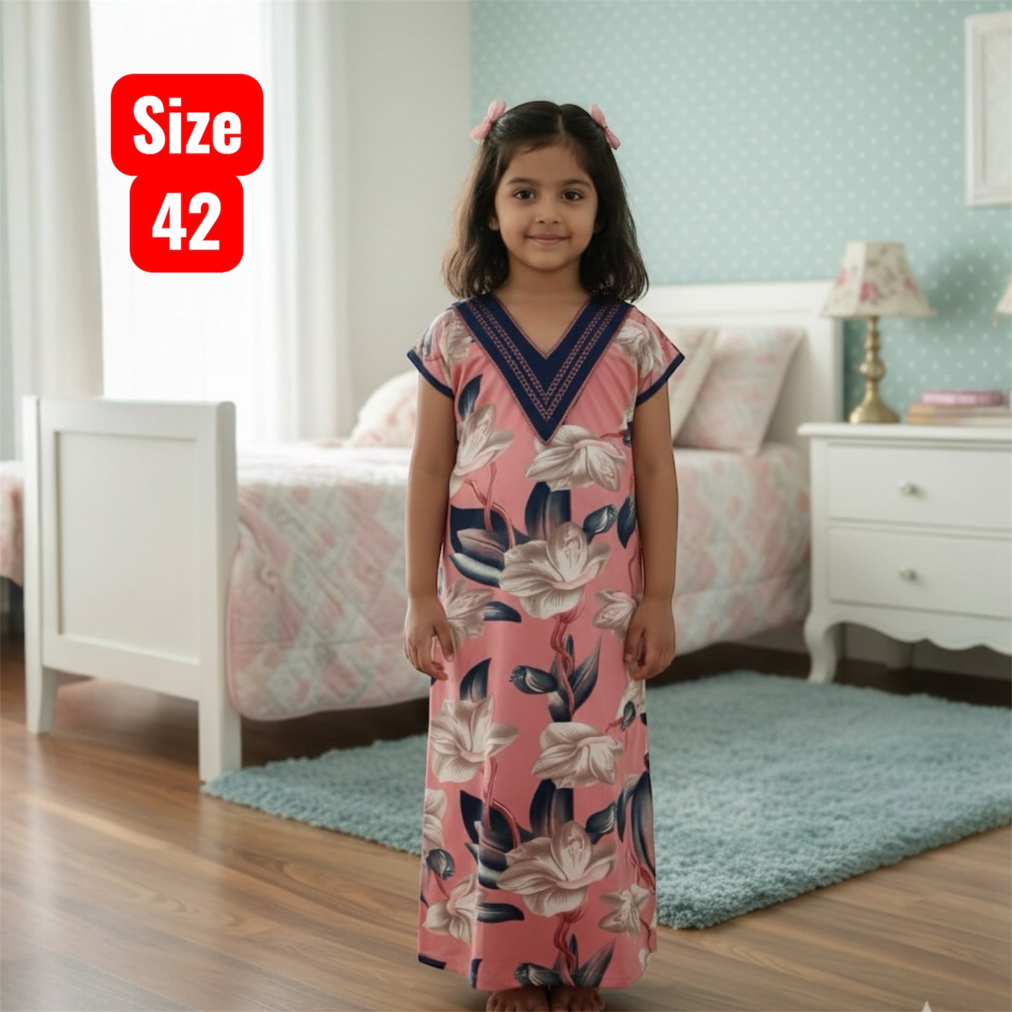 Kids v Neck Baniyan Nighty