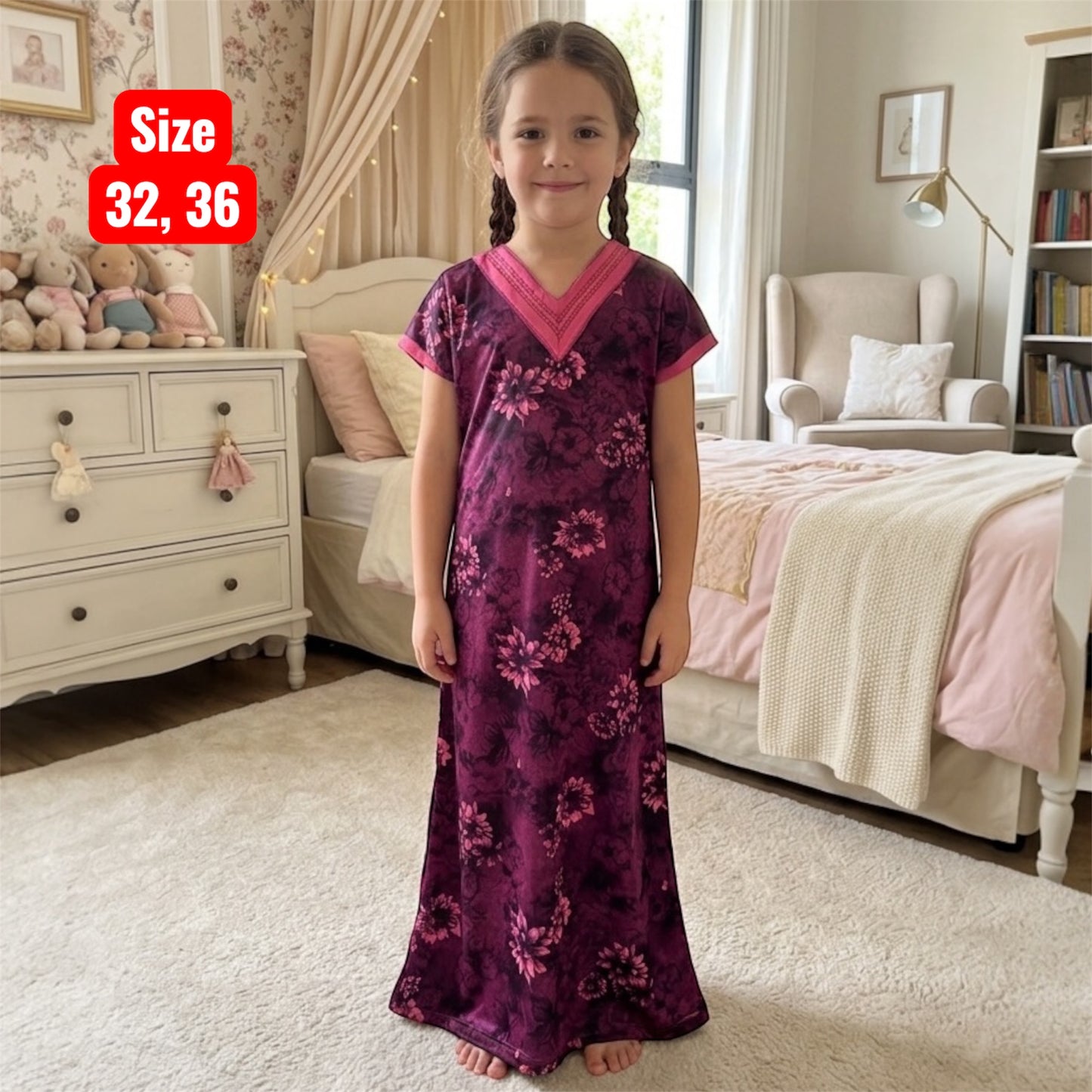 Kids v Neck Baniyan Nighty