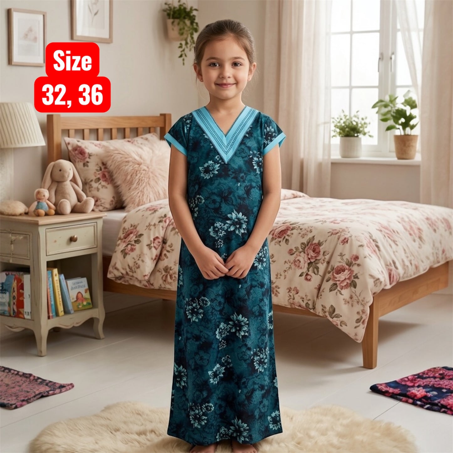 Kids v Neck Baniyan Nighty