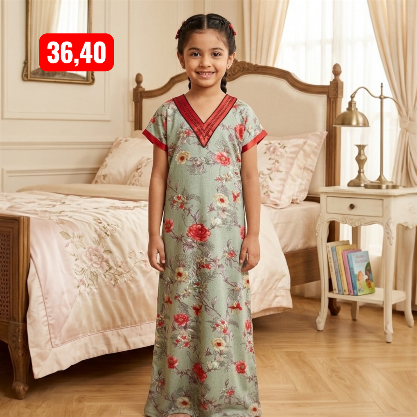 Kids v Neck Baniyan Nighty