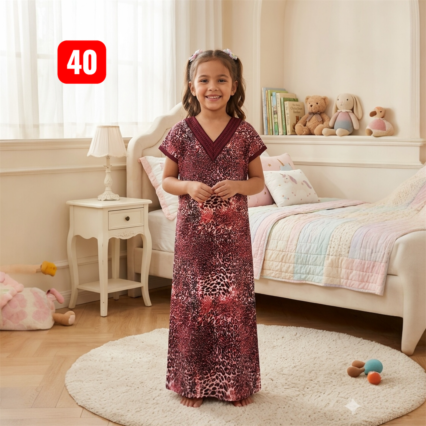 Kids v Neck Baniyan Nighty