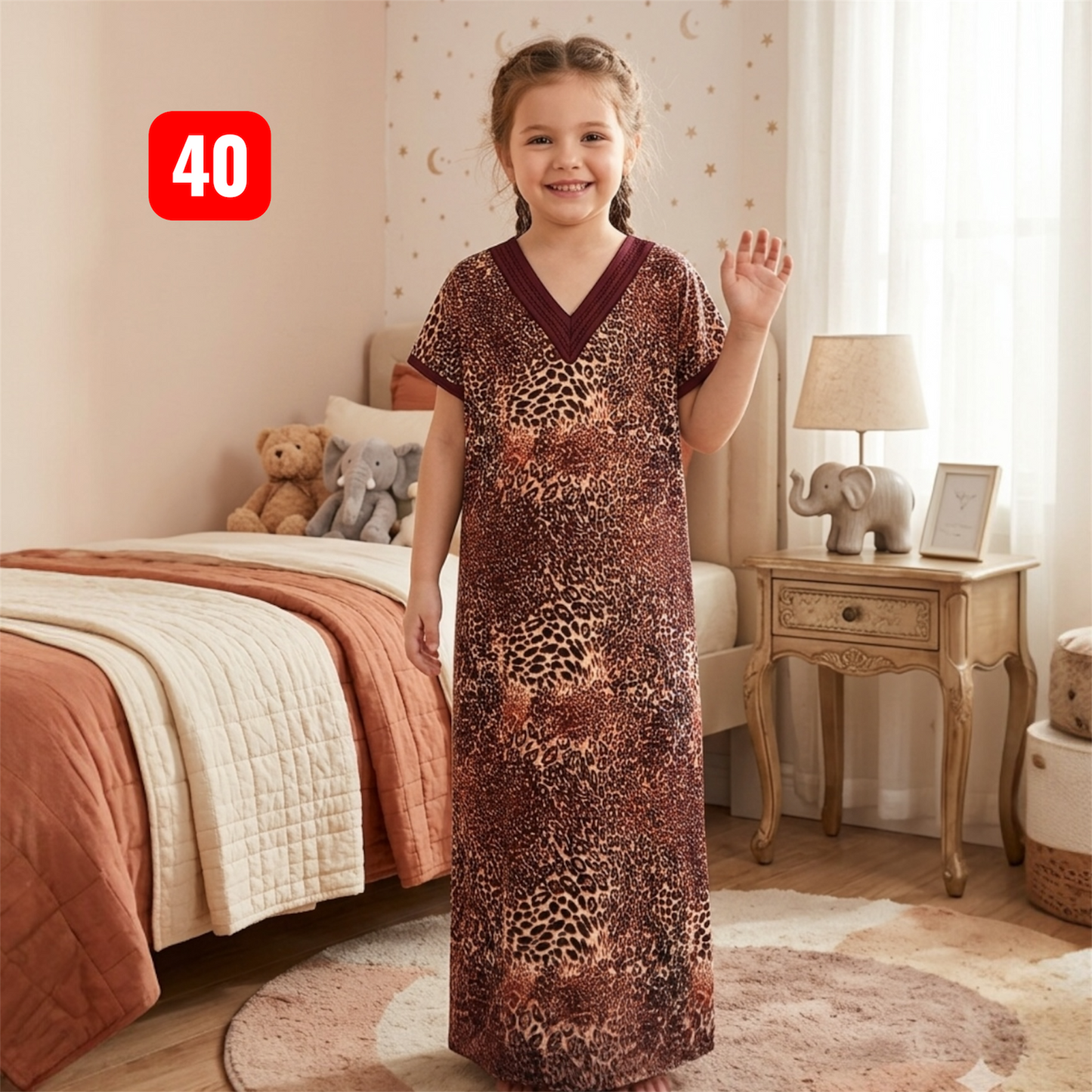 Kids v Neck Baniyan Nighty