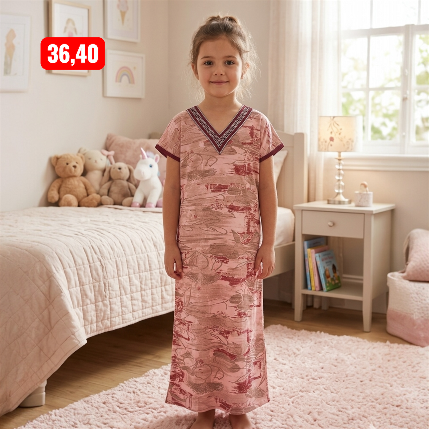 Kids v Neck Baniyan Nighty