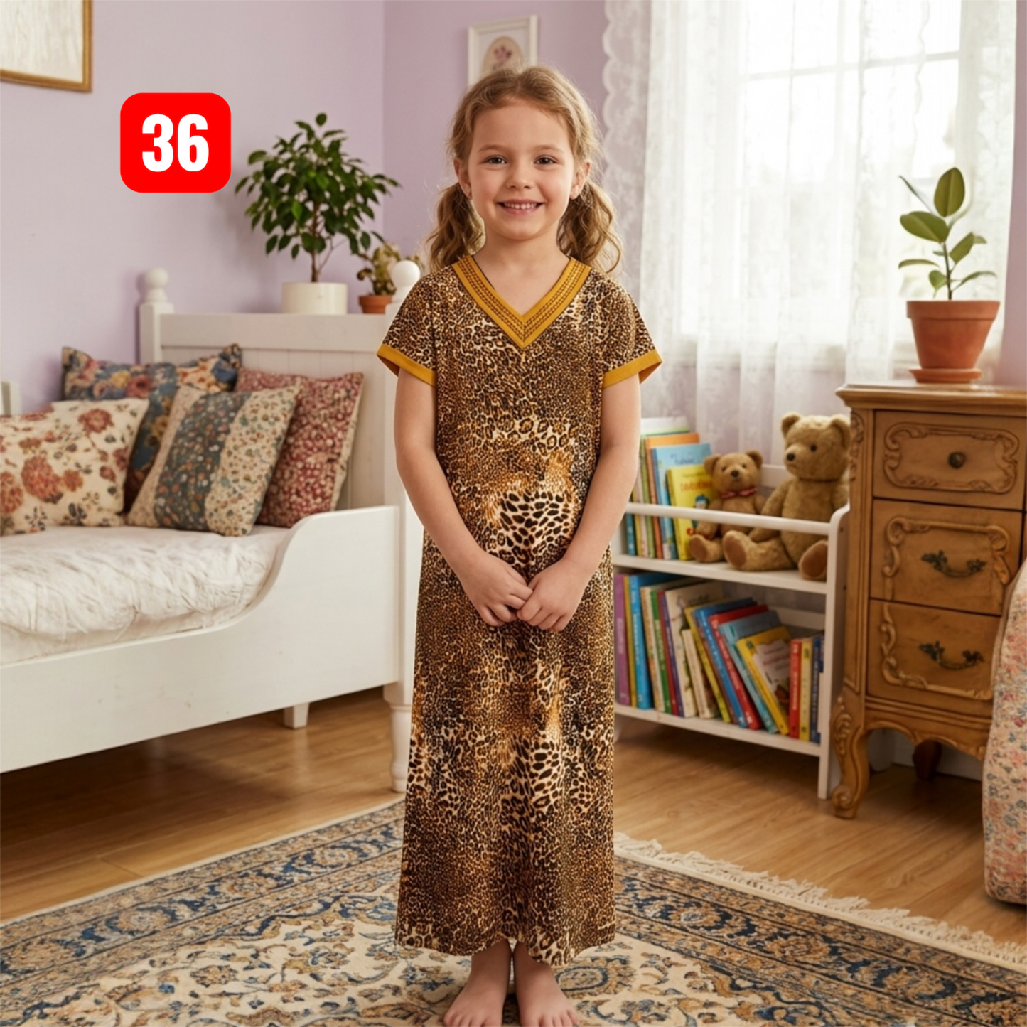Kids v Neck Baniyan Nighty