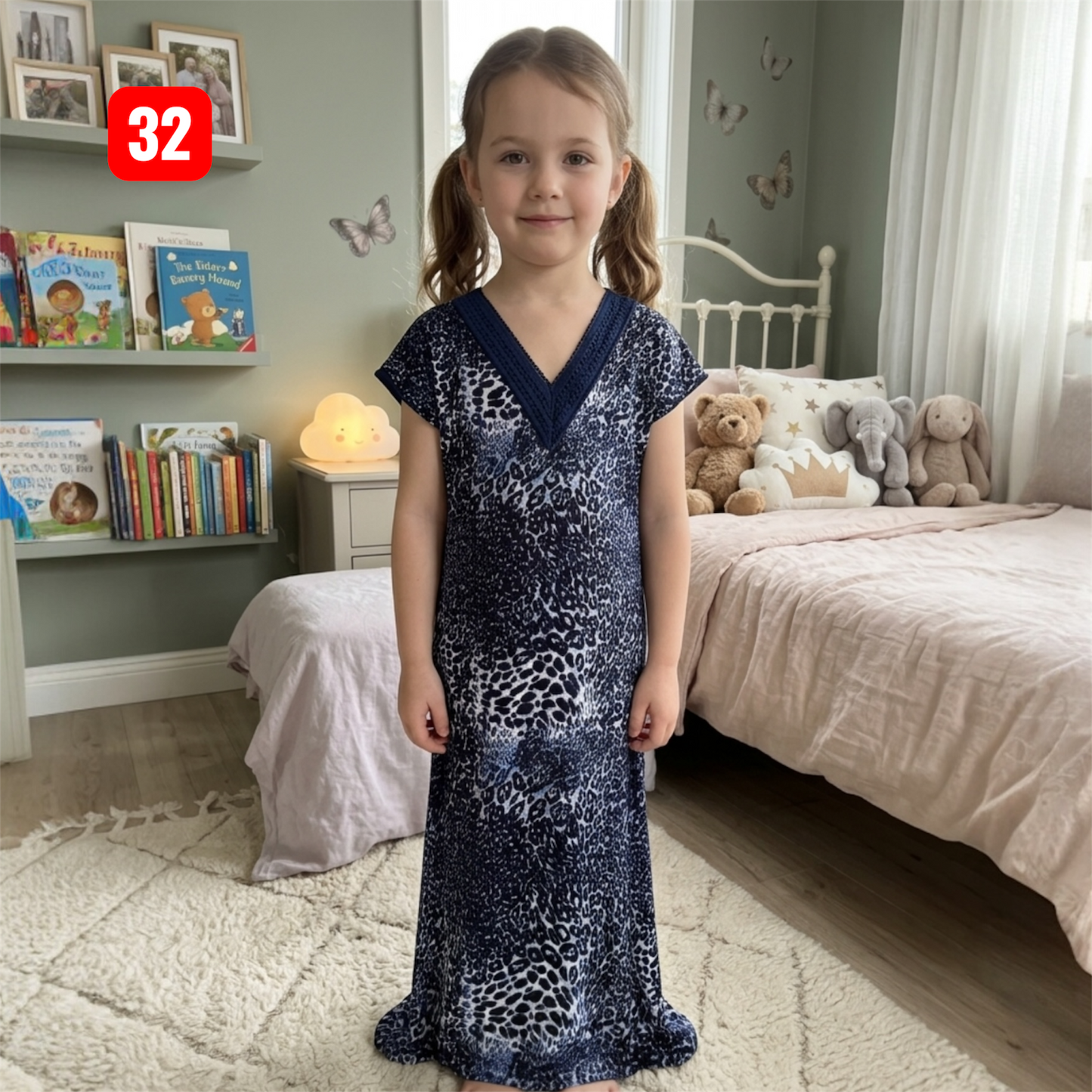 Kids v Neck Baniyan Nighty