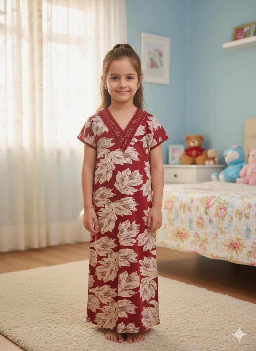 Kids v Neck Baniyan Nighty