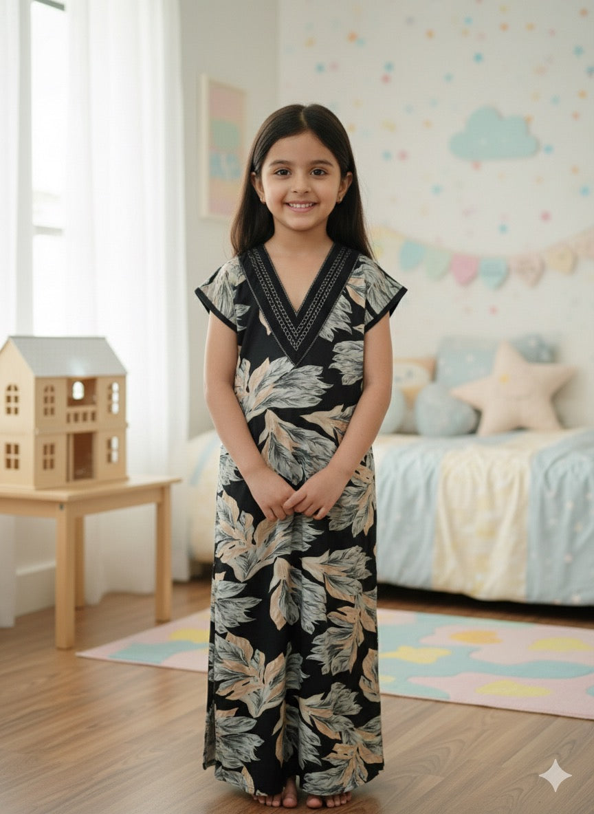 Kids v Neck Baniyan Nighty