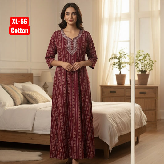 Cotton Nighty Emproidery