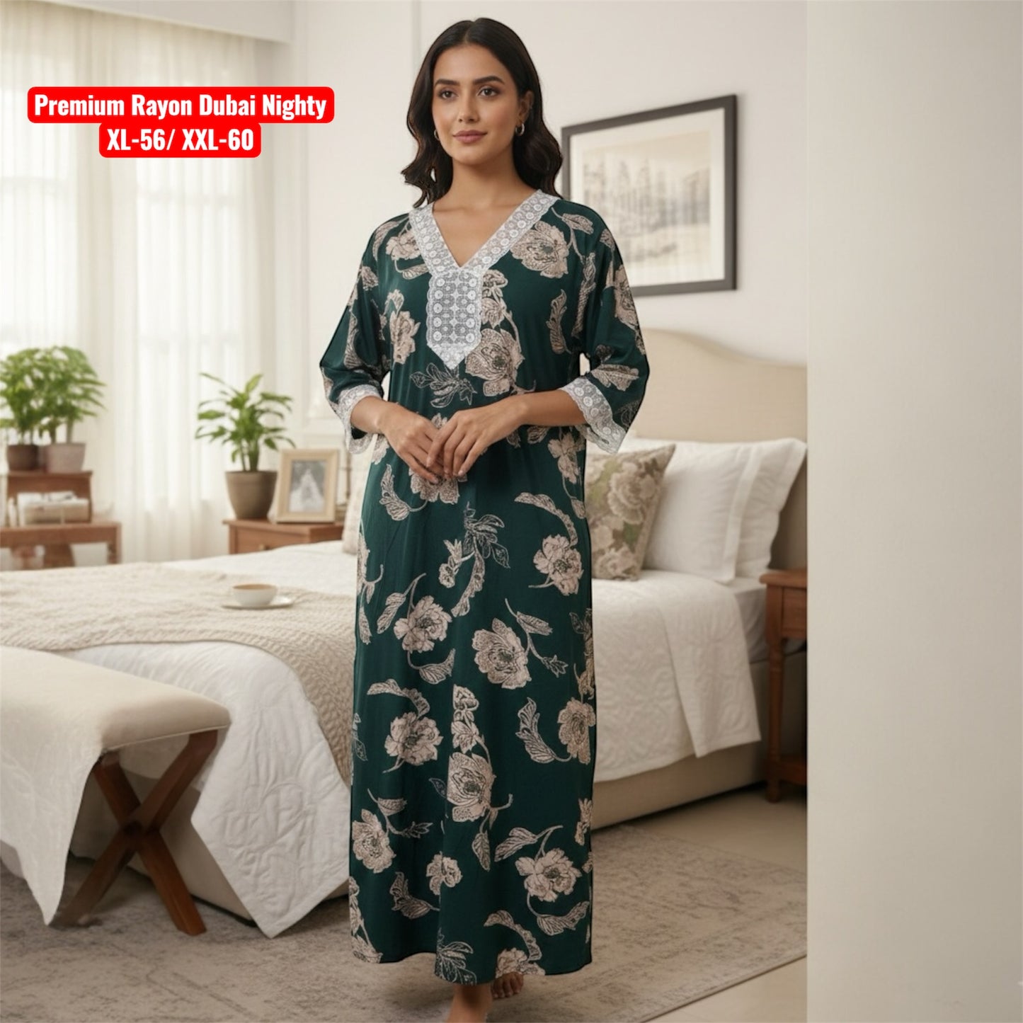 Premium Rayon Dubai Nighty