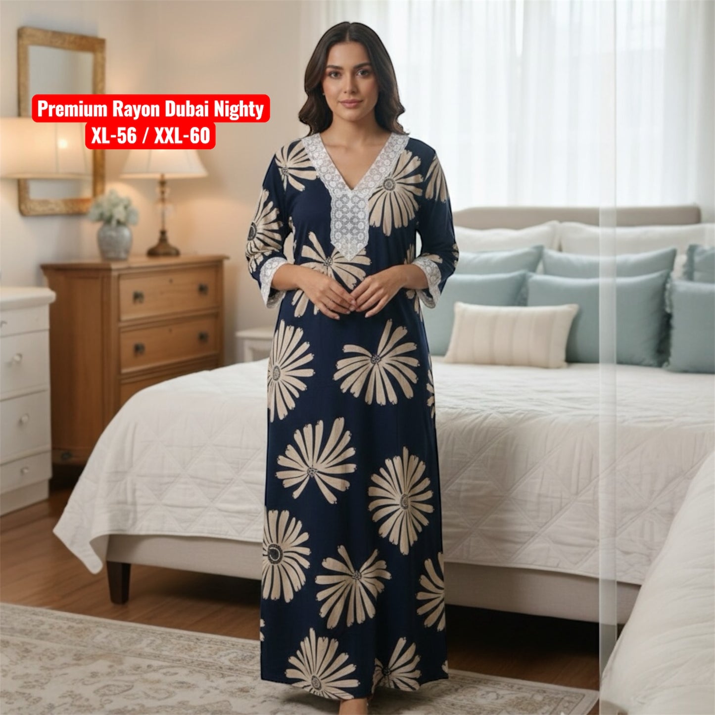 Premium Rayon Dubai Nighty
