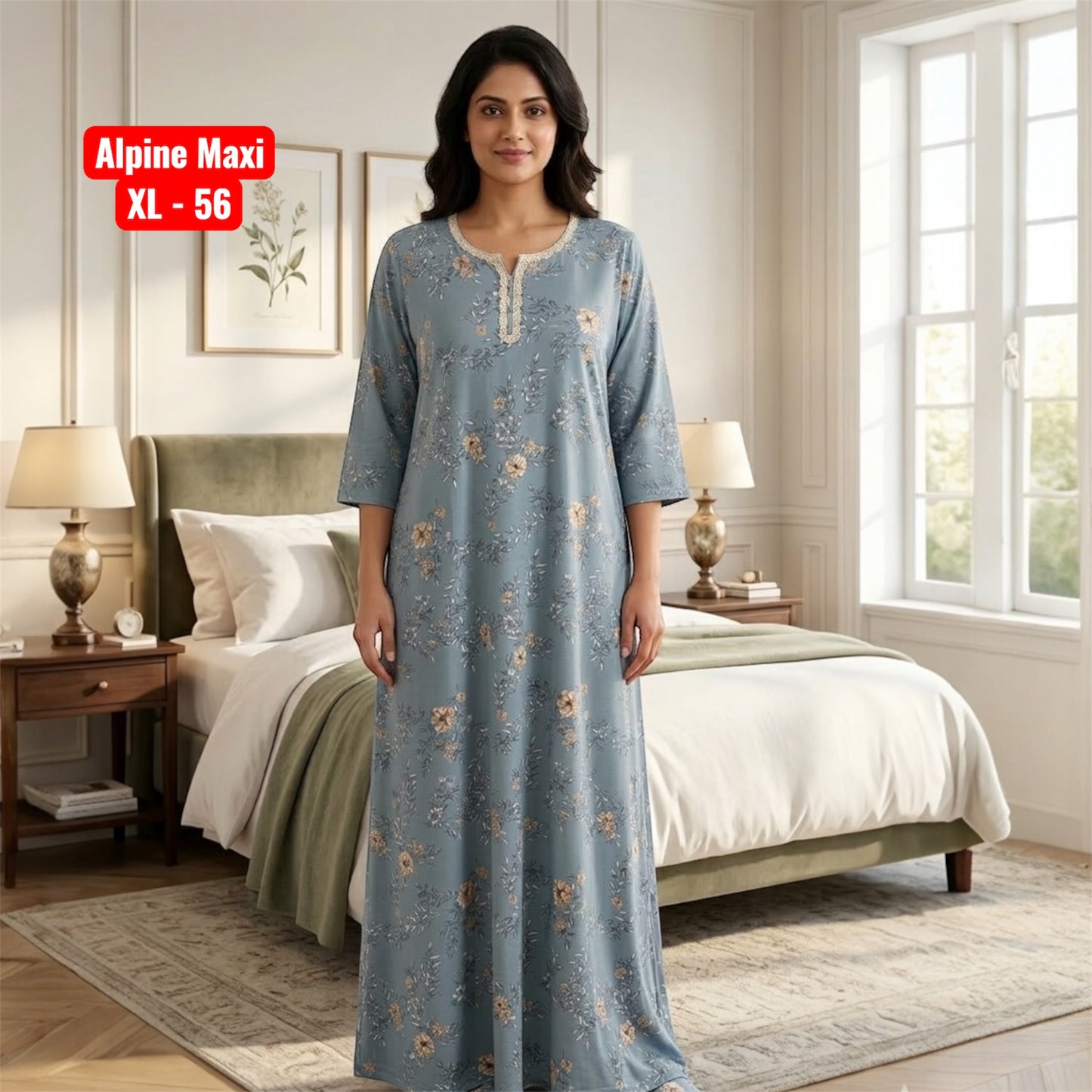 Alpine Maxi -  Lace Neck