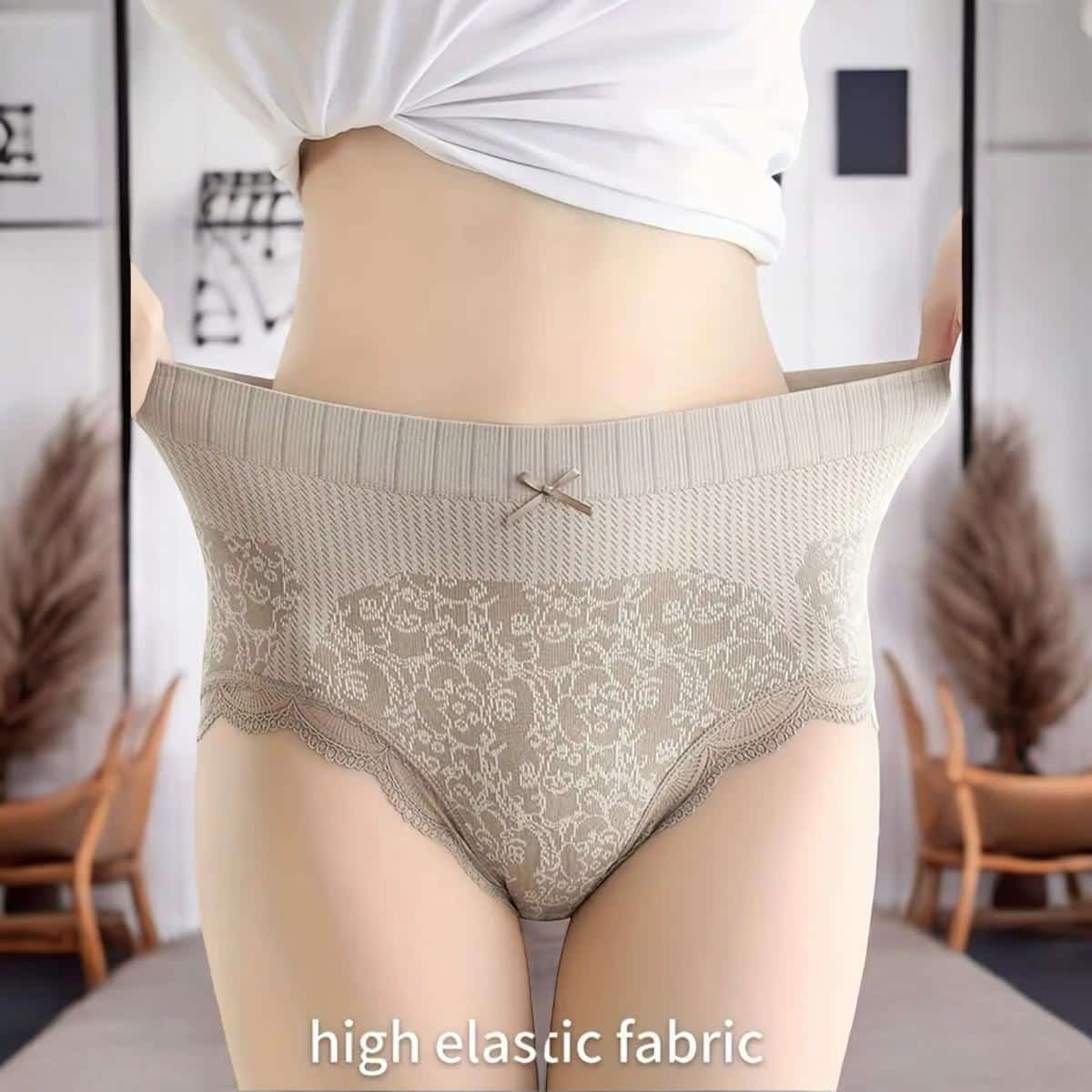 3Pc Elegant Floral & Lace Panties