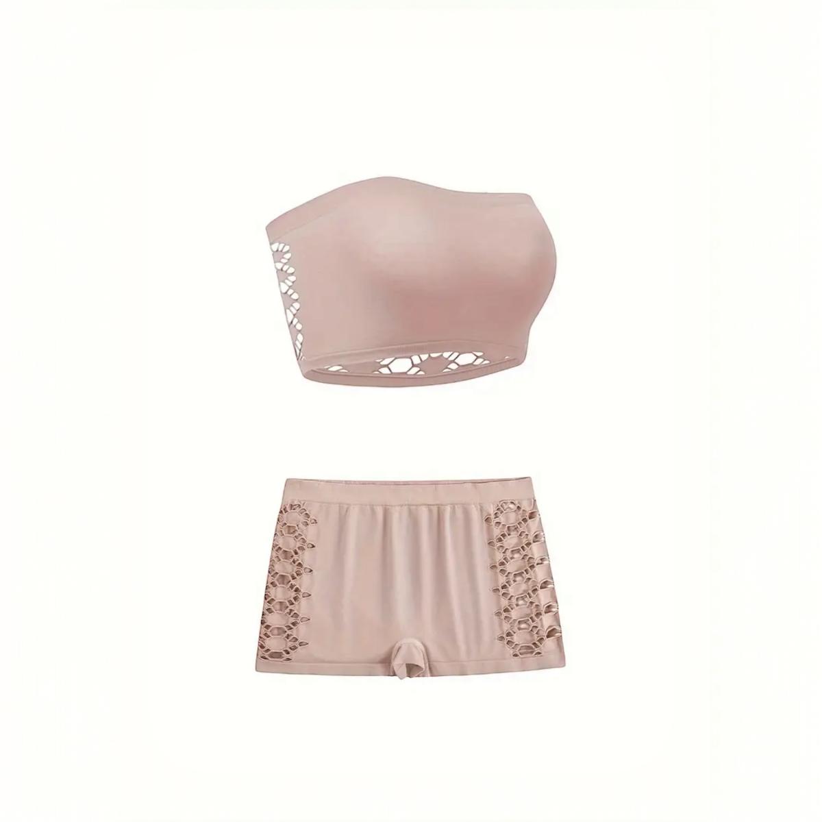 Sultry Hollow Bandeau Lingerie set