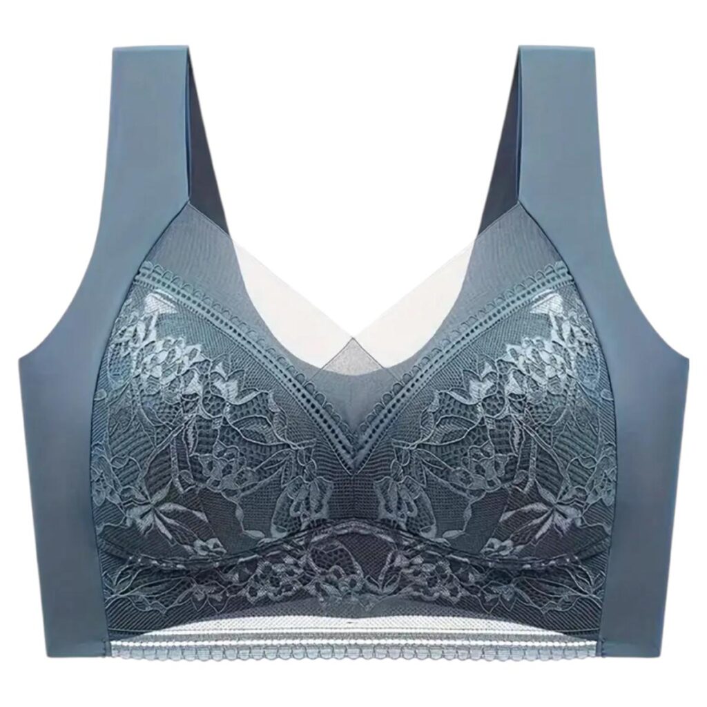 Solid Floral Lace Wireless Tank Bra