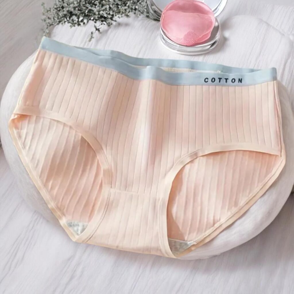 3pcs Elegant Ribbed Briefs Stretchy Women’s Underwear.